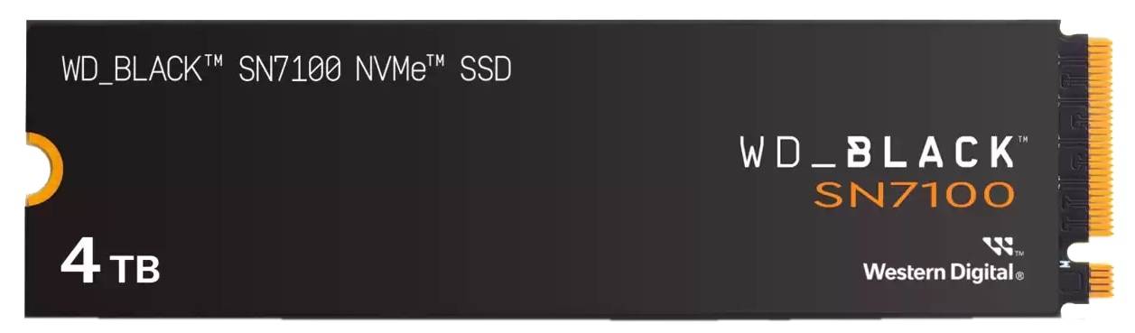 WD_BLACK SN7100 WDS400T4X0E-00CJA0 - SSD - 4 TB - intern - M.2 2280 - PCIe 4.0 x4 (NVMe)