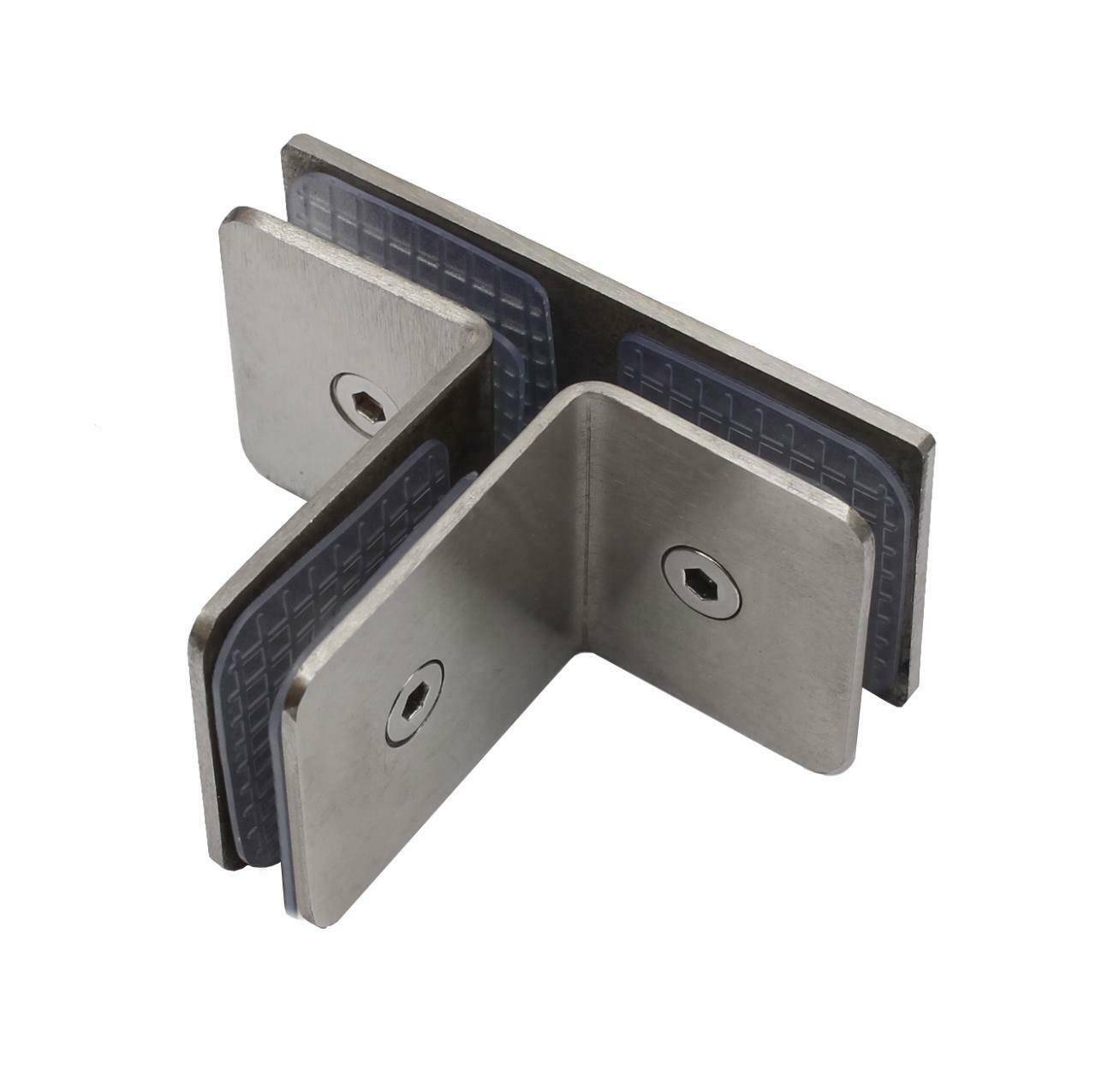 Edelstahl Glashalter 6mm 8mm 8,38mm 8,76mm Klemmhalter Glasklemme Glastüre Glas D