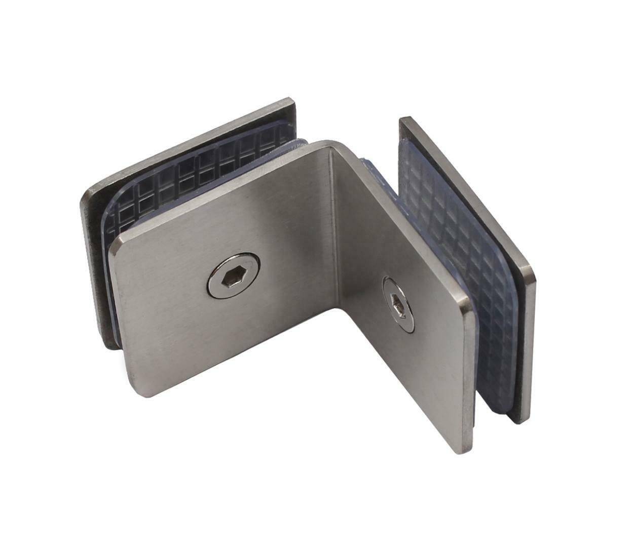 Edelstahl Glashalter 6mm 8mm 8,38mm 8,76mm Klemmhalter Glasklemme Glastüre Glas B