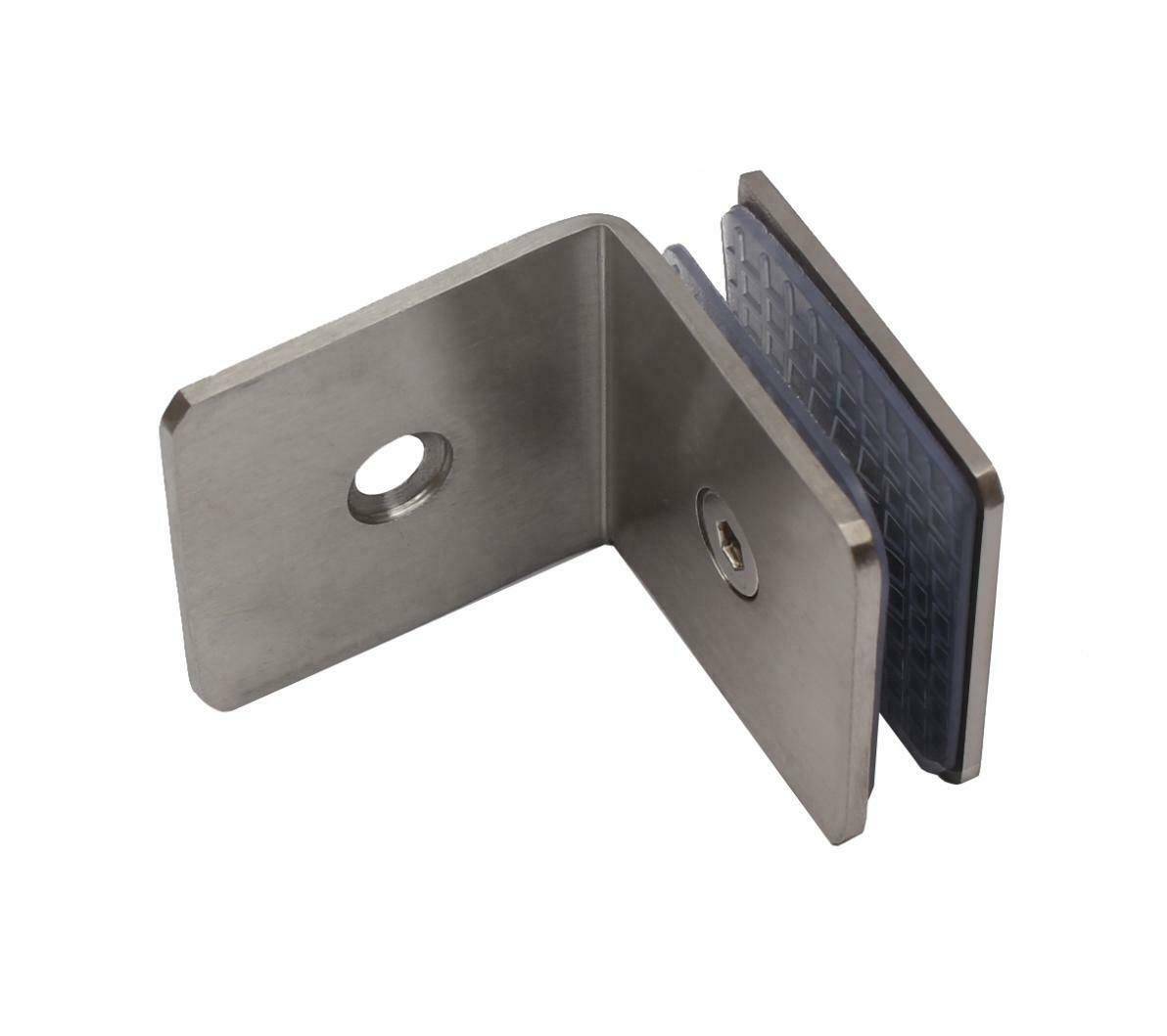 Edelstahl Glashalter 6mm 8mm 8,38mm 8,76mm Klemmhalter Glasklemme Glastüre Glas E