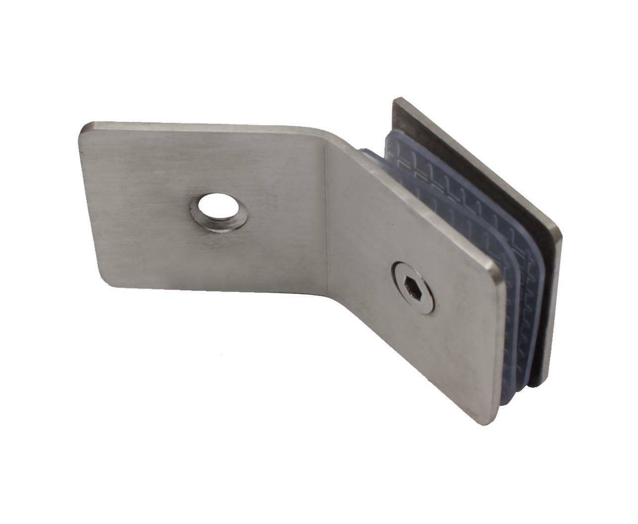 Edelstahl Glashalter 6mm 8mm 8,38mm 8,76mm Klemmhalter Glasklemme Glastüre Glas F