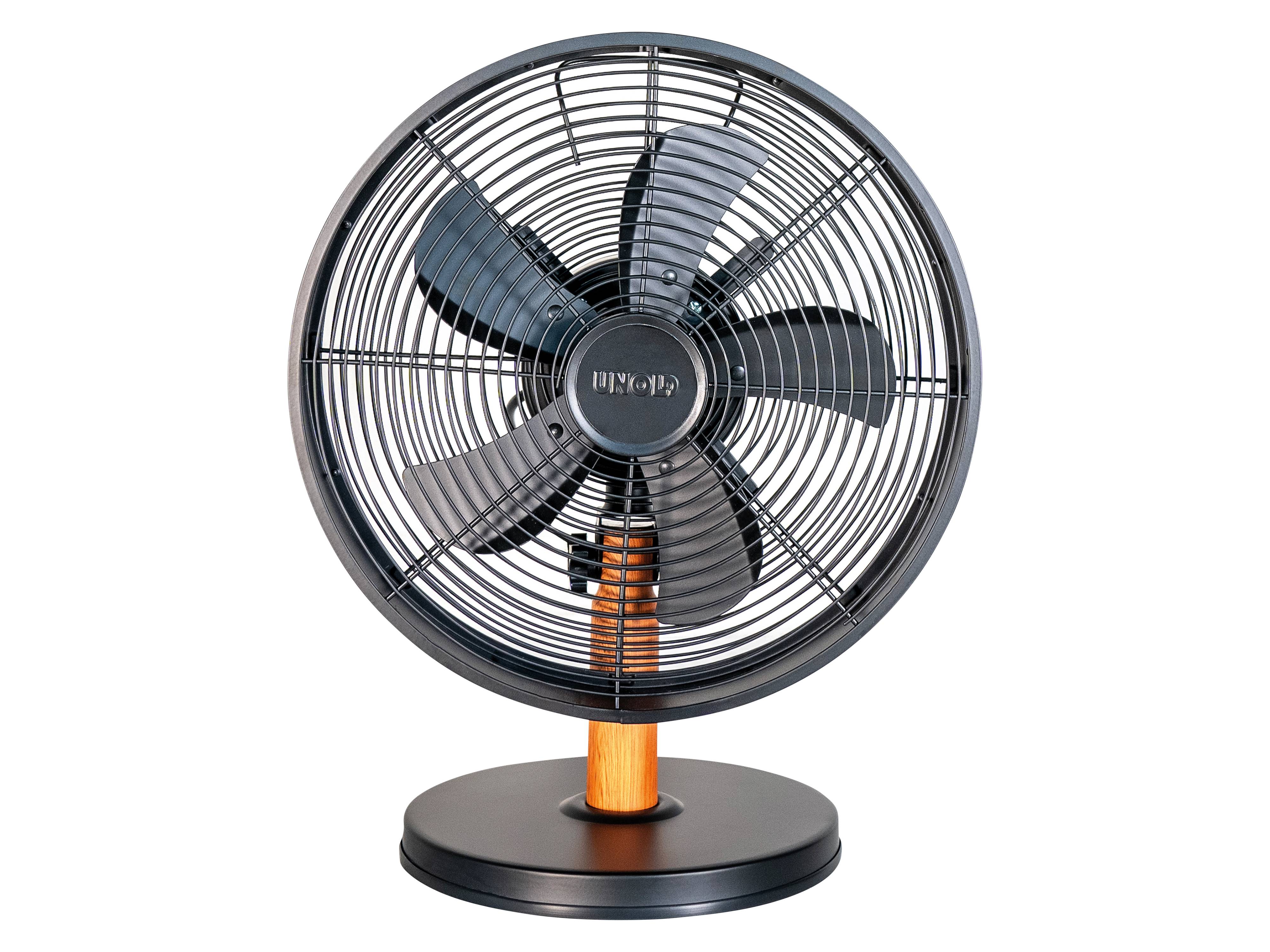 UNOLD Tischventilator 86715, Black Steel, 35 W
