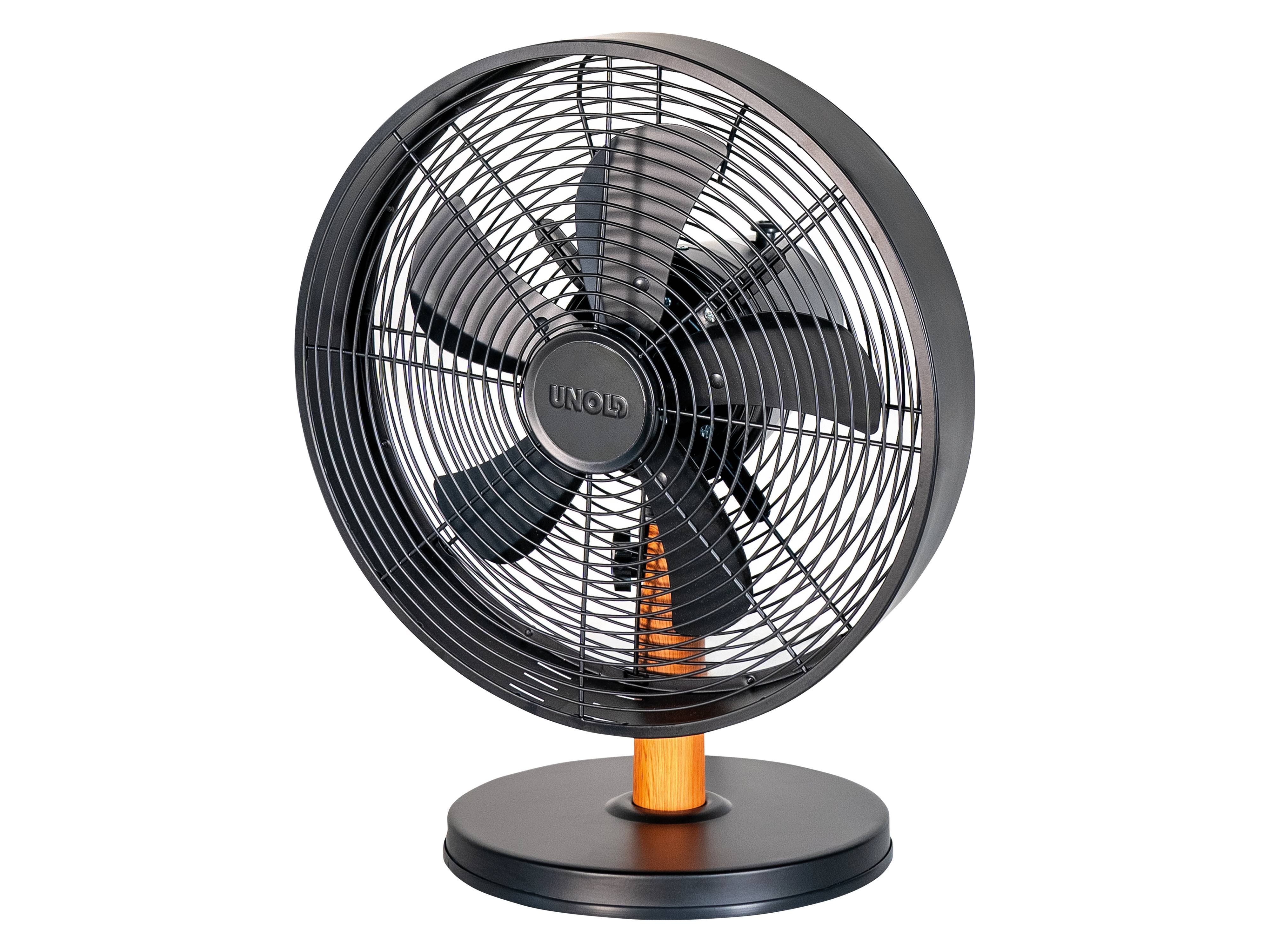 UNOLD Tischventilator 86715, Black Steel, 35 W