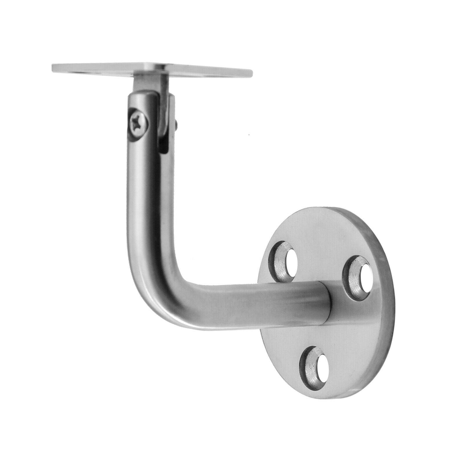 Edelstahl Handlaufhalter Handlaufträger Handlauf Wandhalter Holz Geländer Rohr B - Flach