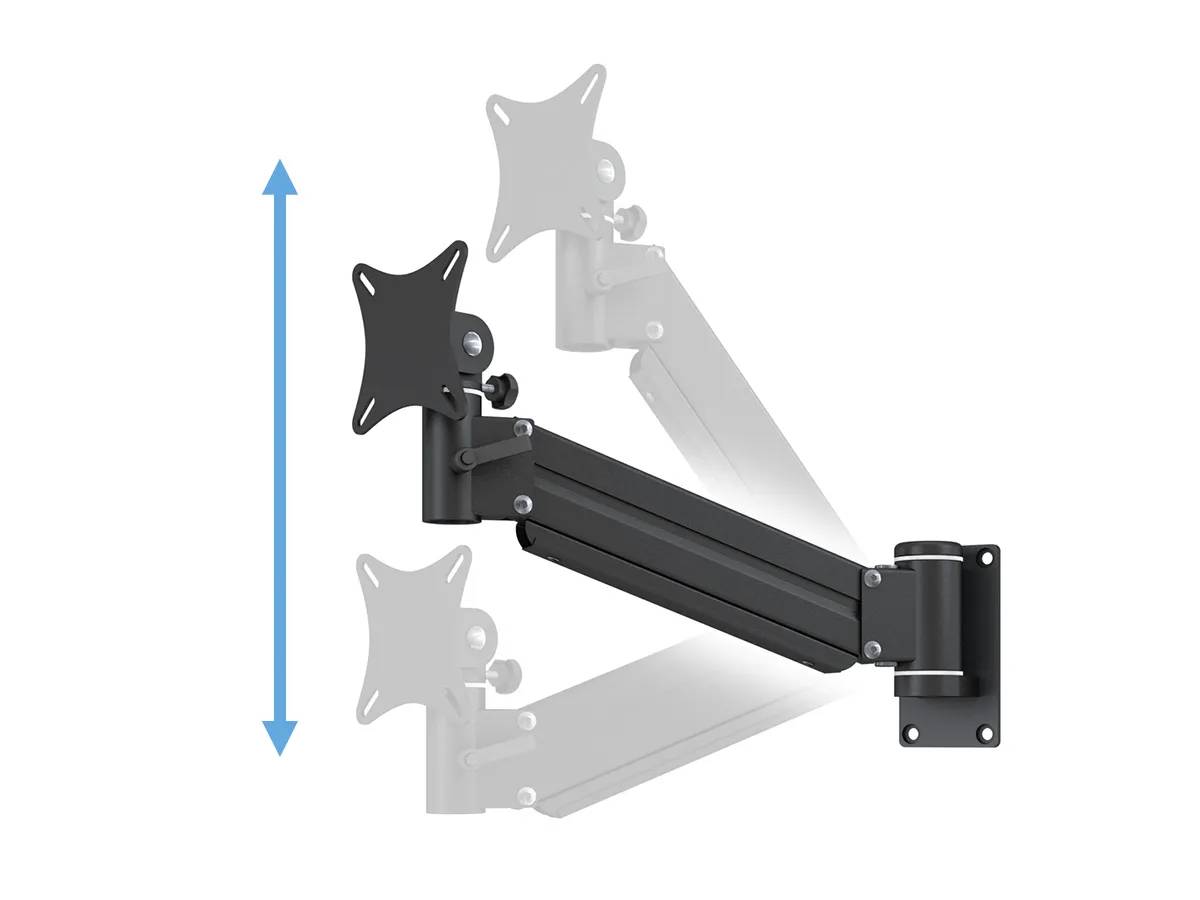 TFT-Lift Monitorhalter für 1 Bildschirm Wandbefestigung Höhe fix - 17"-32" 9001 (Cremeweiß)