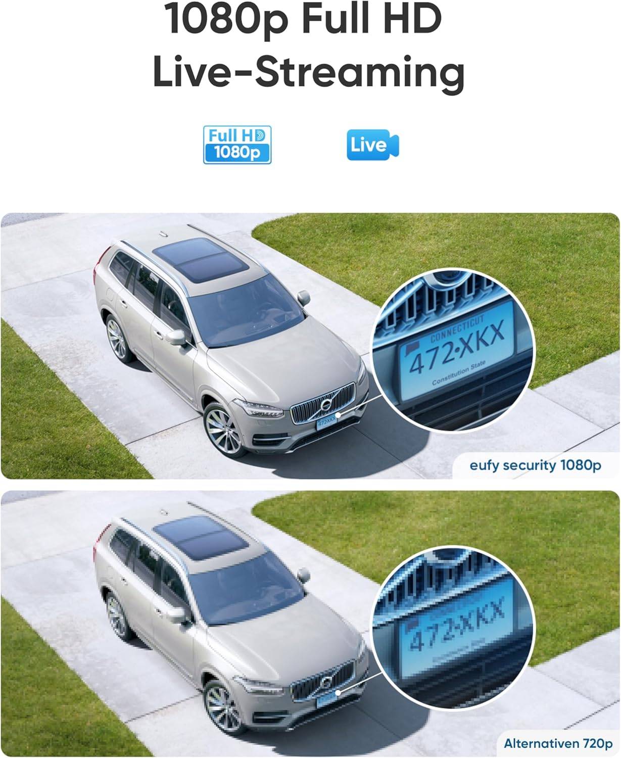 eufy Security eufyCam 2C Überwachungskamera Akku HD 1080p IP67 wetterfest