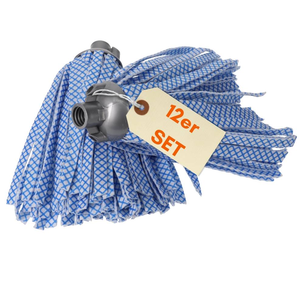12er Set Wischmopp Ersatz Kopf Set Ersatzmop Wischmop Bodenwischer Aufsatz Synthetik Vliesstoff Wischer Mopp Boden Wischmob