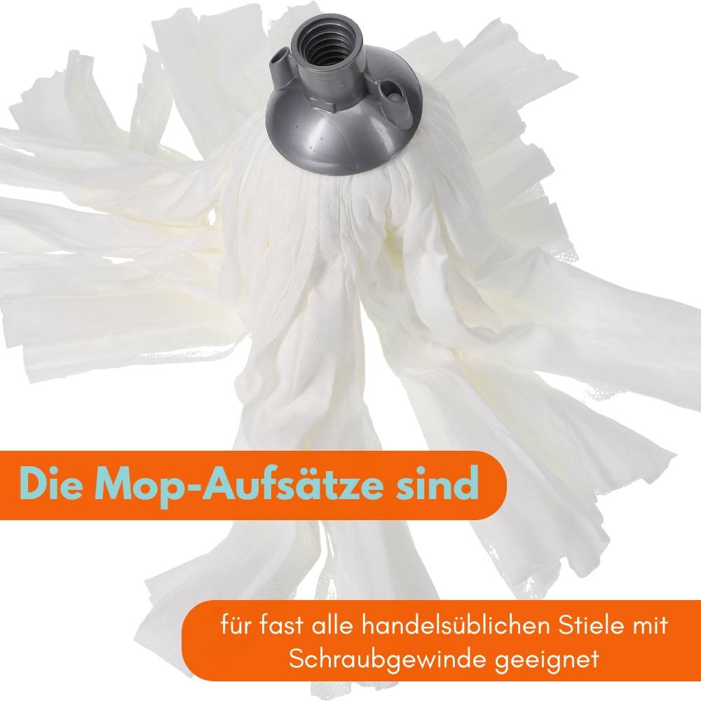 12er Set Wischmopp Ersatz Kopf Set Ersatzmop Wischmop Bodenwischer Aufsatz Microfaser 140gr Wischer Mopp Boden Wischmob