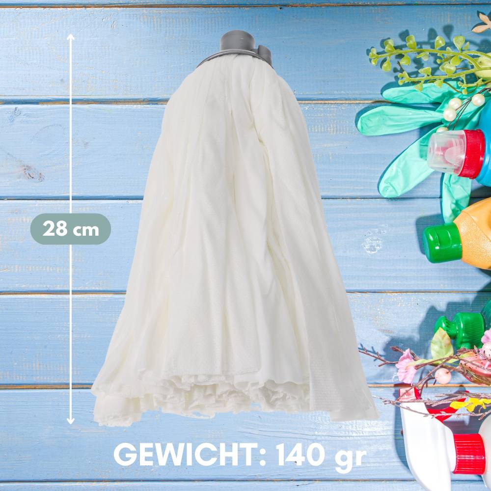 12er Set Wischmopp Ersatz Kopf Set Ersatzmop Wischmop Bodenwischer Aufsatz Microfaser 140gr Wischer Mopp Boden Wischmob