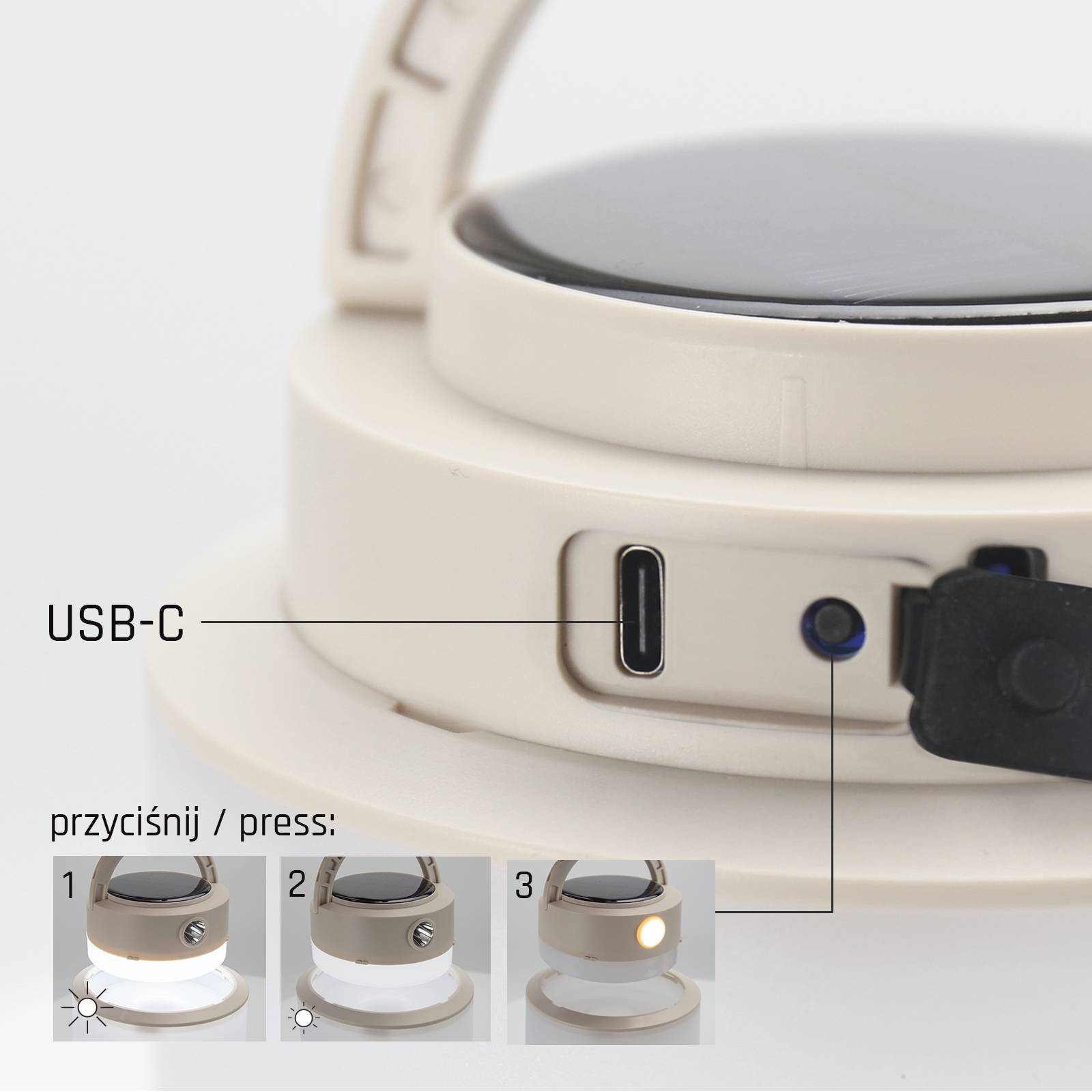 Spectrum LED LUMINA CAMPO 2W Campingleuchte 400lm 3,7V Cremig IP20 Solar 3000-6500K CCT RGB