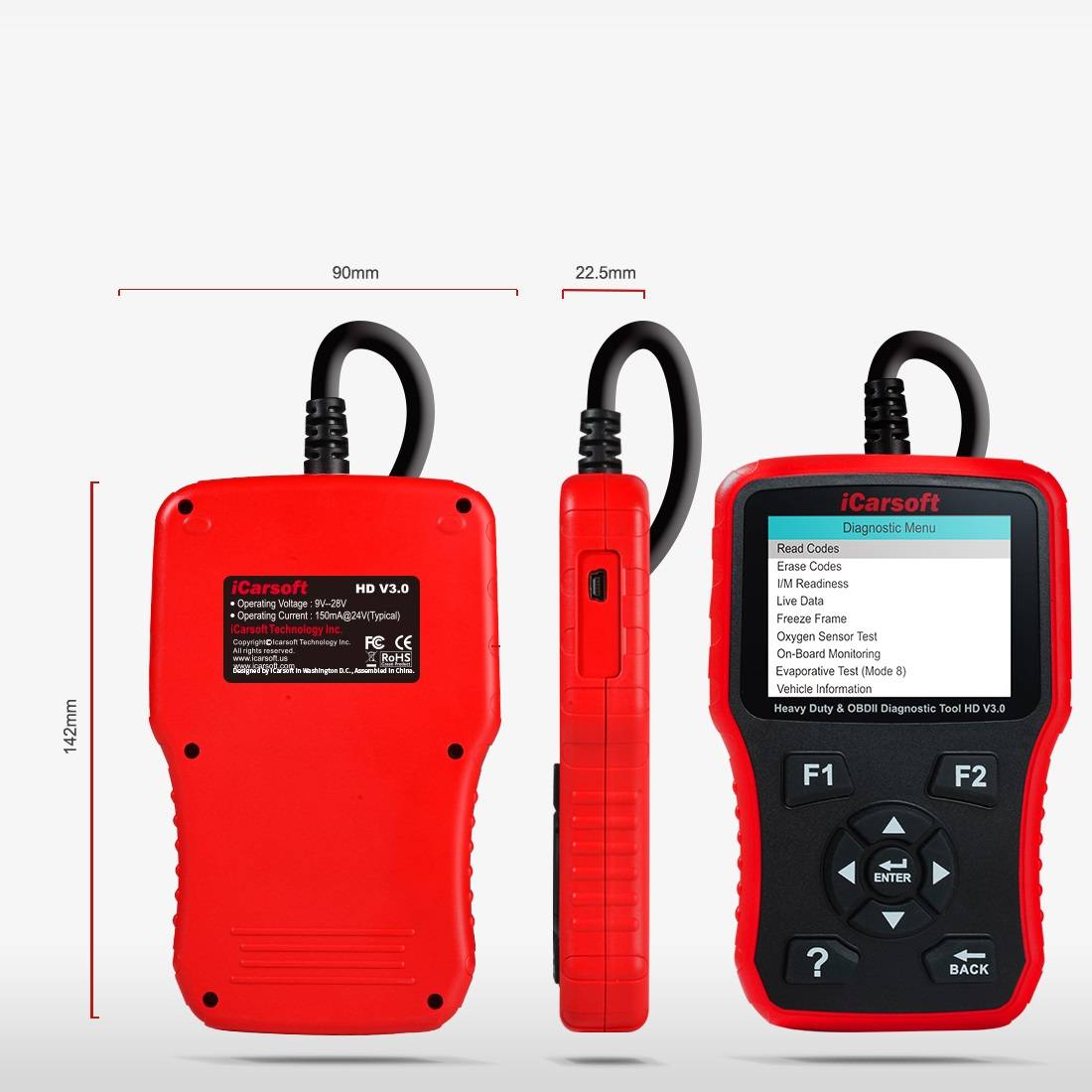 DIAGNOSEGERÄT iCARSOFT HD V 3.0 für LKW, Transporter und Busse