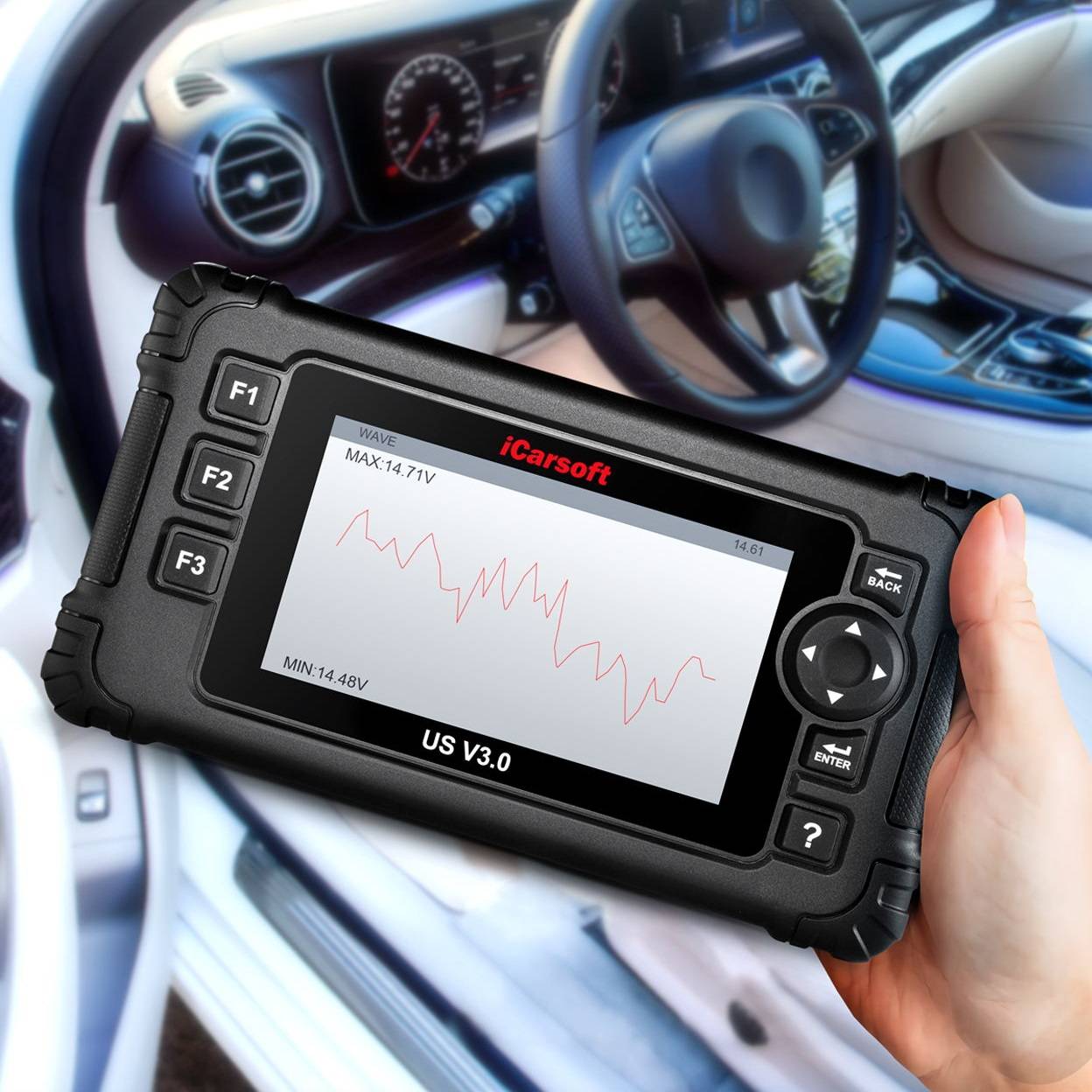 DIAGNOSEGERÄT iCARSOFT US V3.0 OBD-2 Scanner für US-Fahrzeuge wie Ford GM Chrysler Dodge Jeep Buick Cadillac Hummer