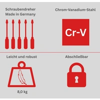 FAMEX 745-48 Alu Werkzeugkoffer gefüllt mit Werkzeug – Werkzeugkasten bestückt - 164-tlg FAMEX 745-48 Alu Werkzeugkoffer gefüllt mit Werkzeug – Werkzeugkasten bestückt - 164-tlg