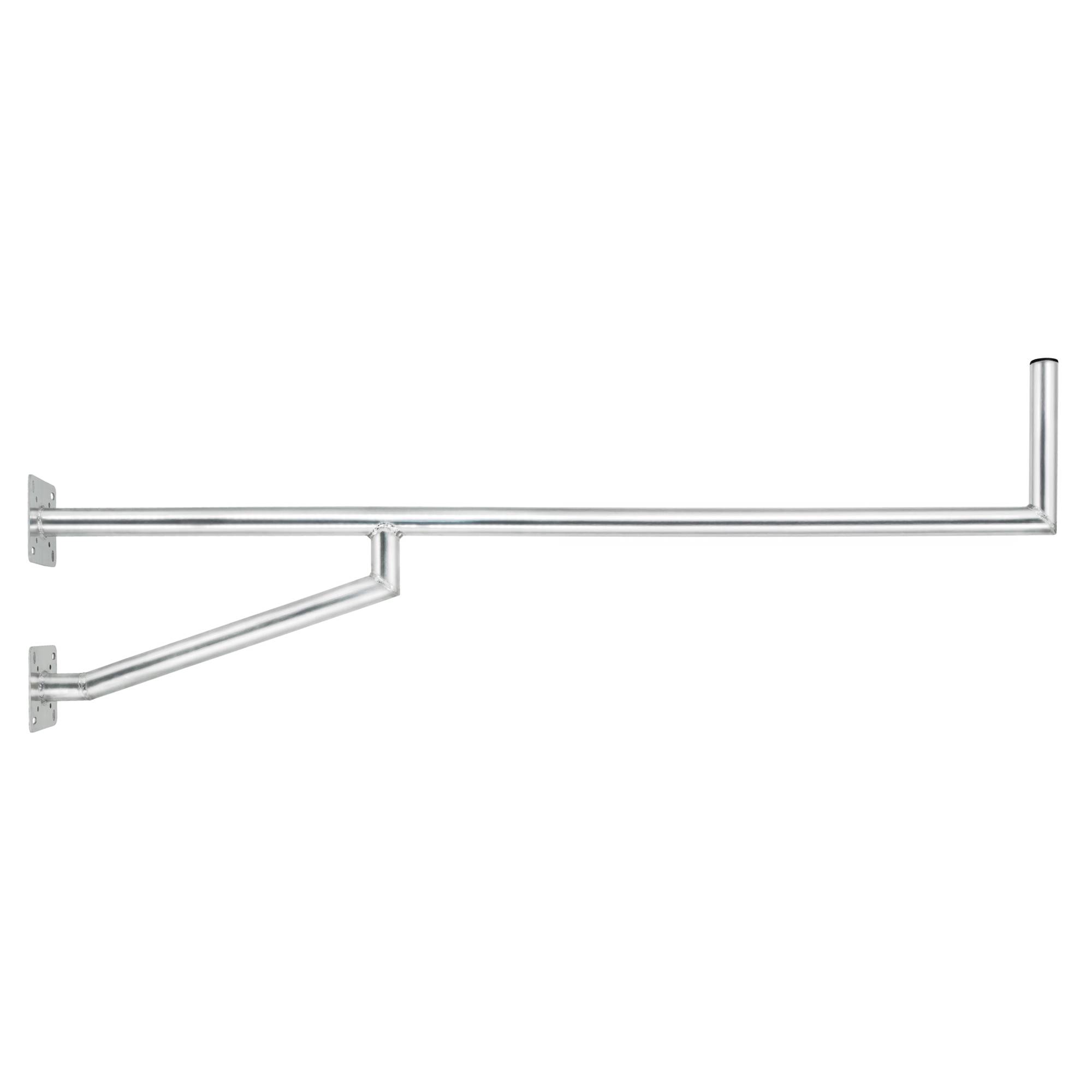 PremiumX 200cm Wandhalter Aluminium zwei Wandplatten Wand-Halterung für Wetterstation Kamera LTE-Antenne Wandausleger 2m