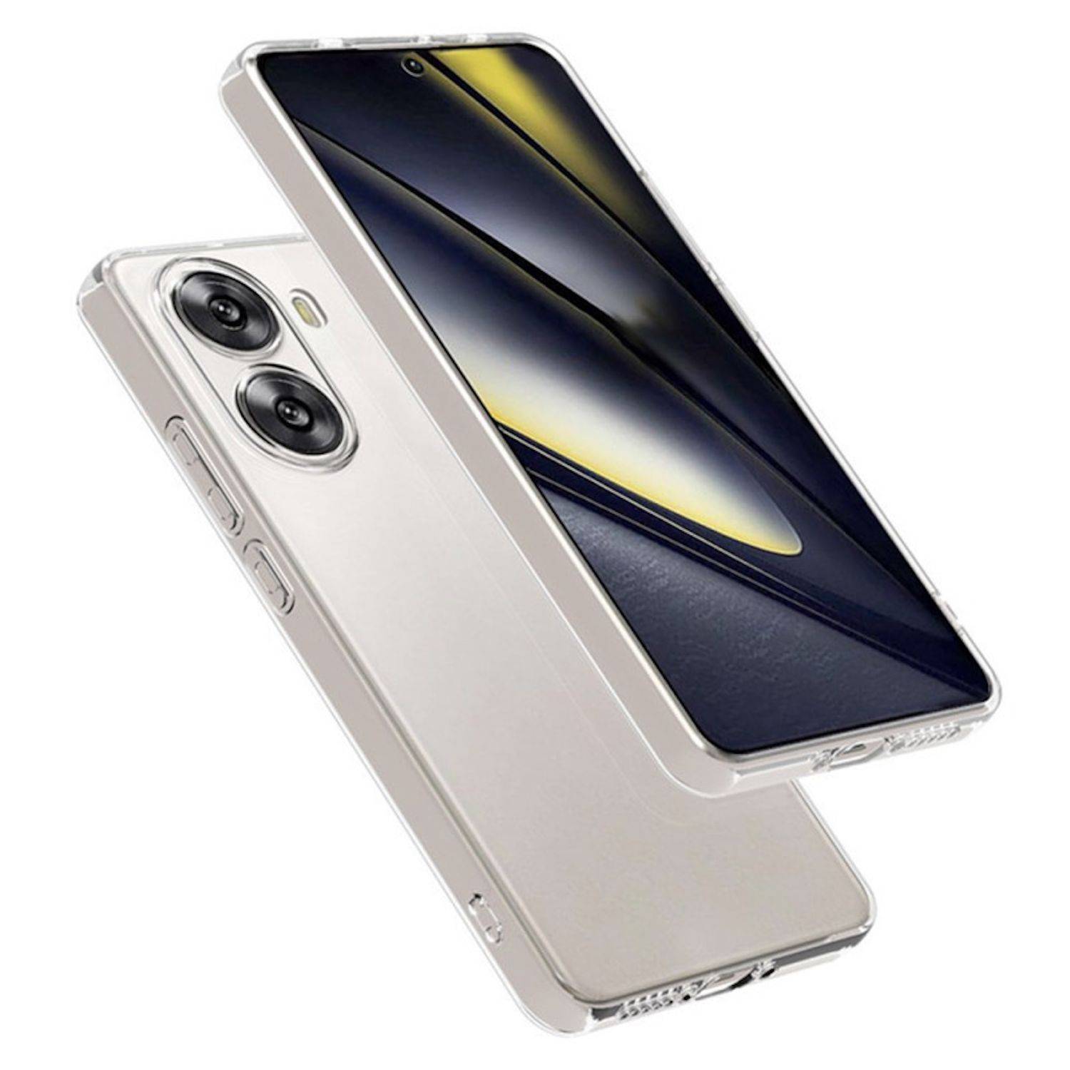 Für Xiaomi Poco X7 Pro 5G / Redmi Turbo 4 Silikon TPU Schutz Hülle Transparent + H9 Hart Glas