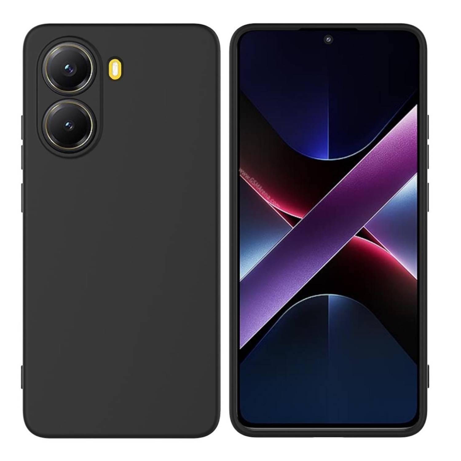 Für Xiaomi Poco X7 Pro 5G / Redmi Turbo 4 Silikon TPU Schutz Hülle Cover Flexibel dünn Case Schwarz