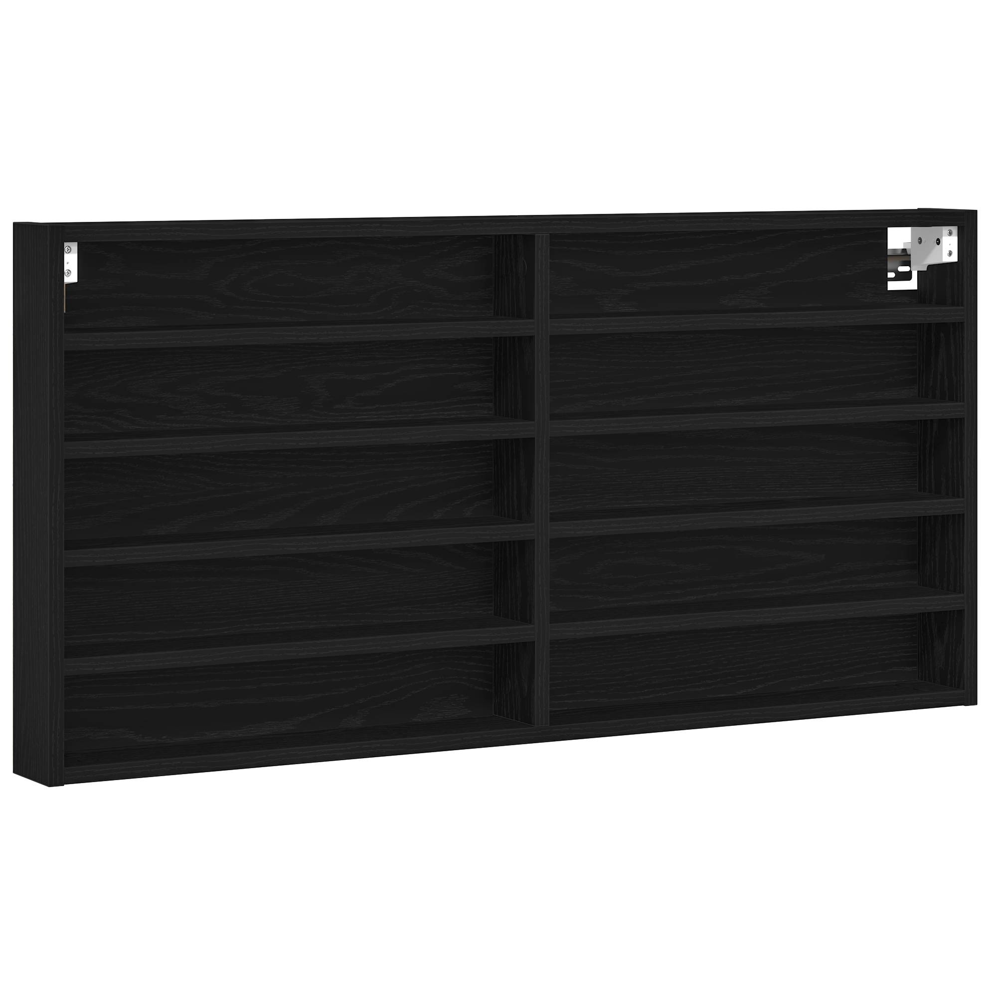 vidaXL Wandvitrine Schwarz Eiche Holzwerkstoff
