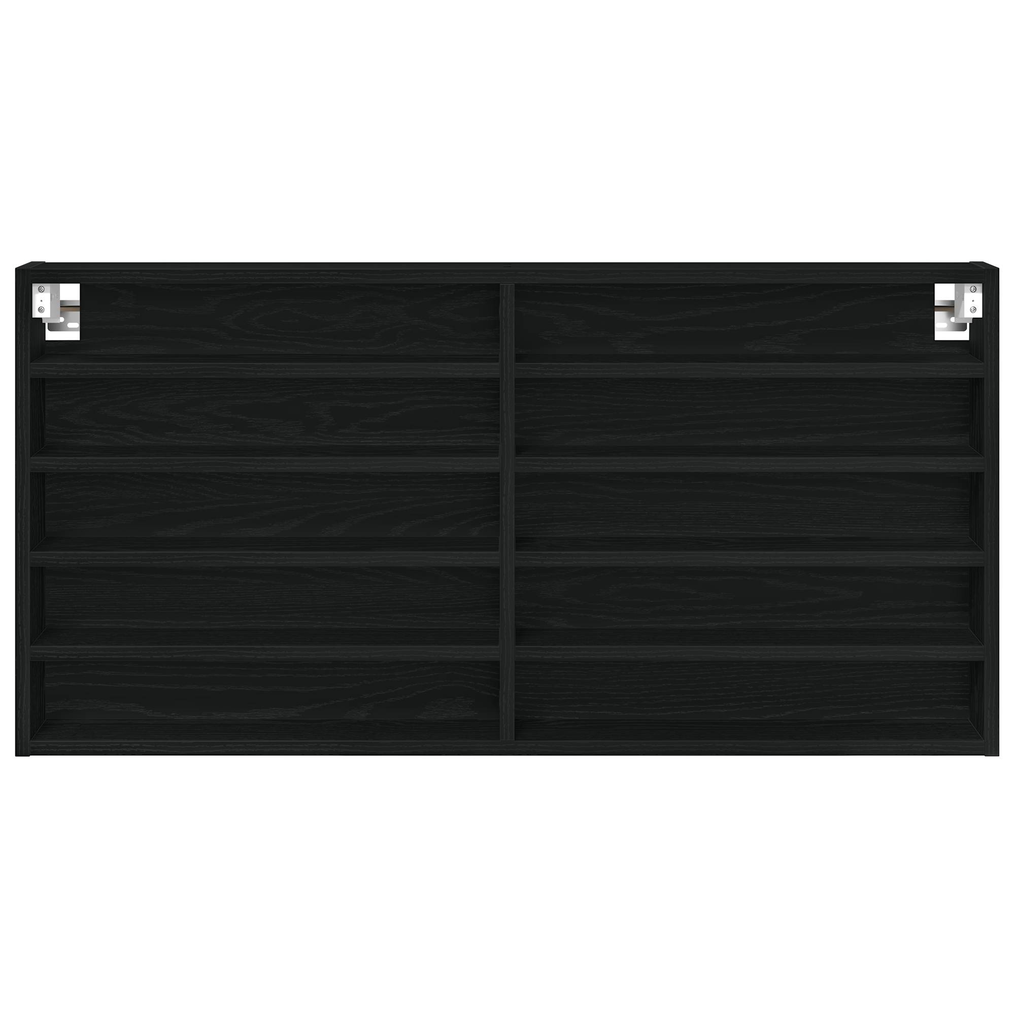 vidaXL Wandvitrine Schwarz Eiche Holzwerkstoff