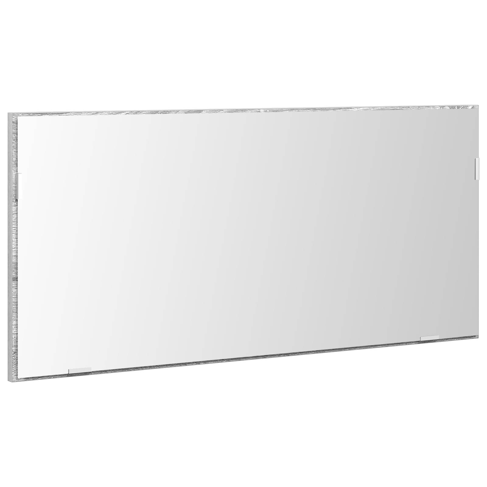 vidaXL Spiegelschrank mit LED-Leuchte Grau Sonoma 80x37 cm