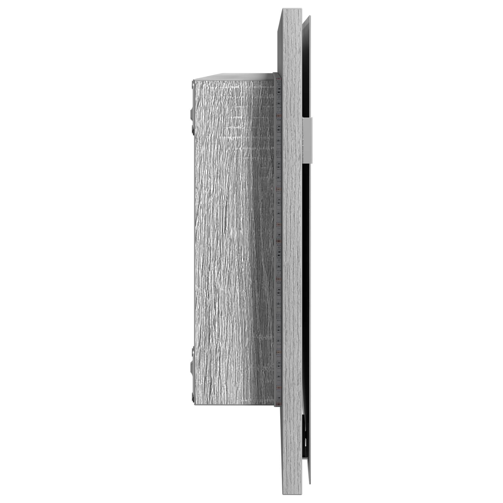 vidaXL Spiegelschrank mit LED-Leuchte Grau Sonoma 80x37 cm
