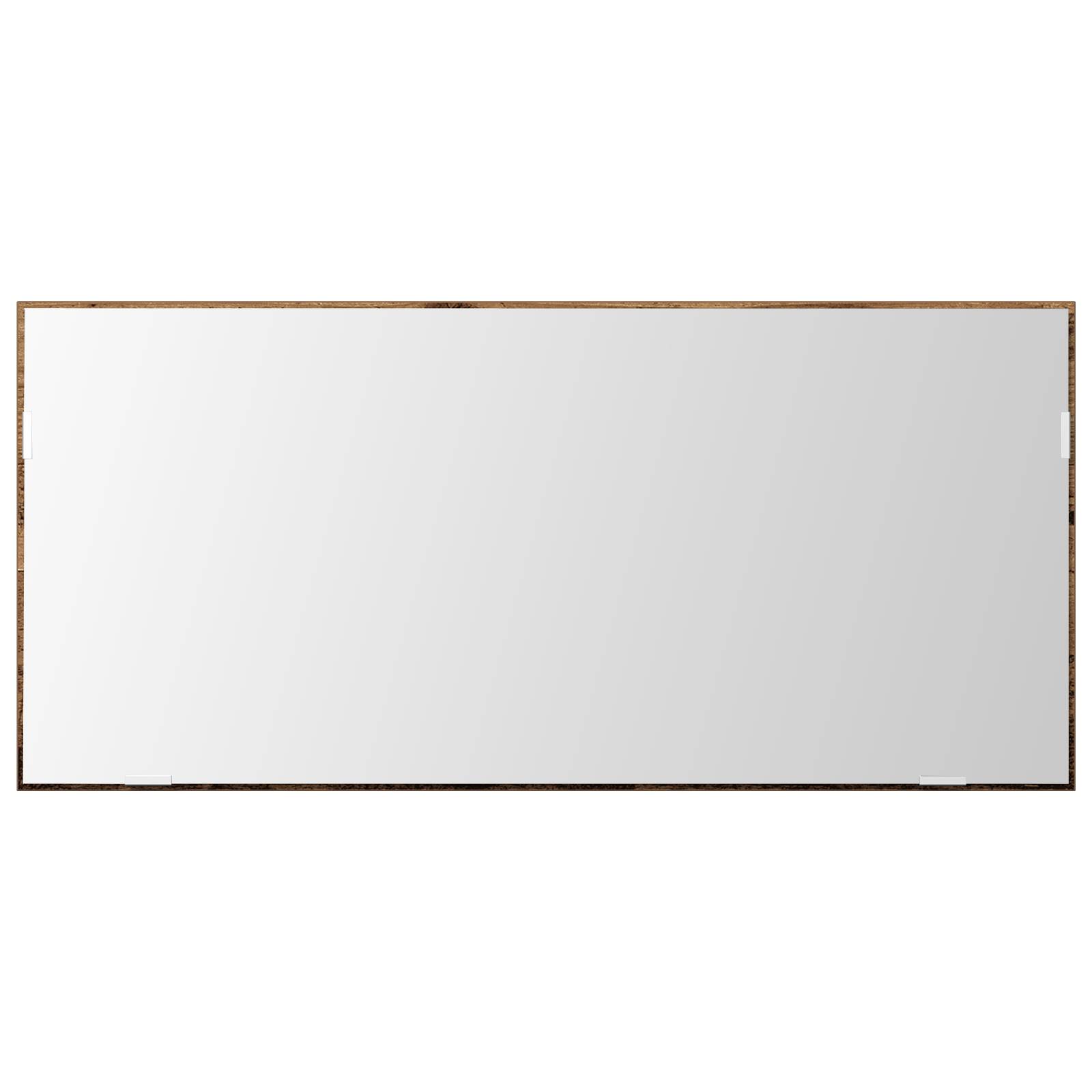 vidaXL Spiegelschrank mit LED-Leuchte Altholz 80x37 cm