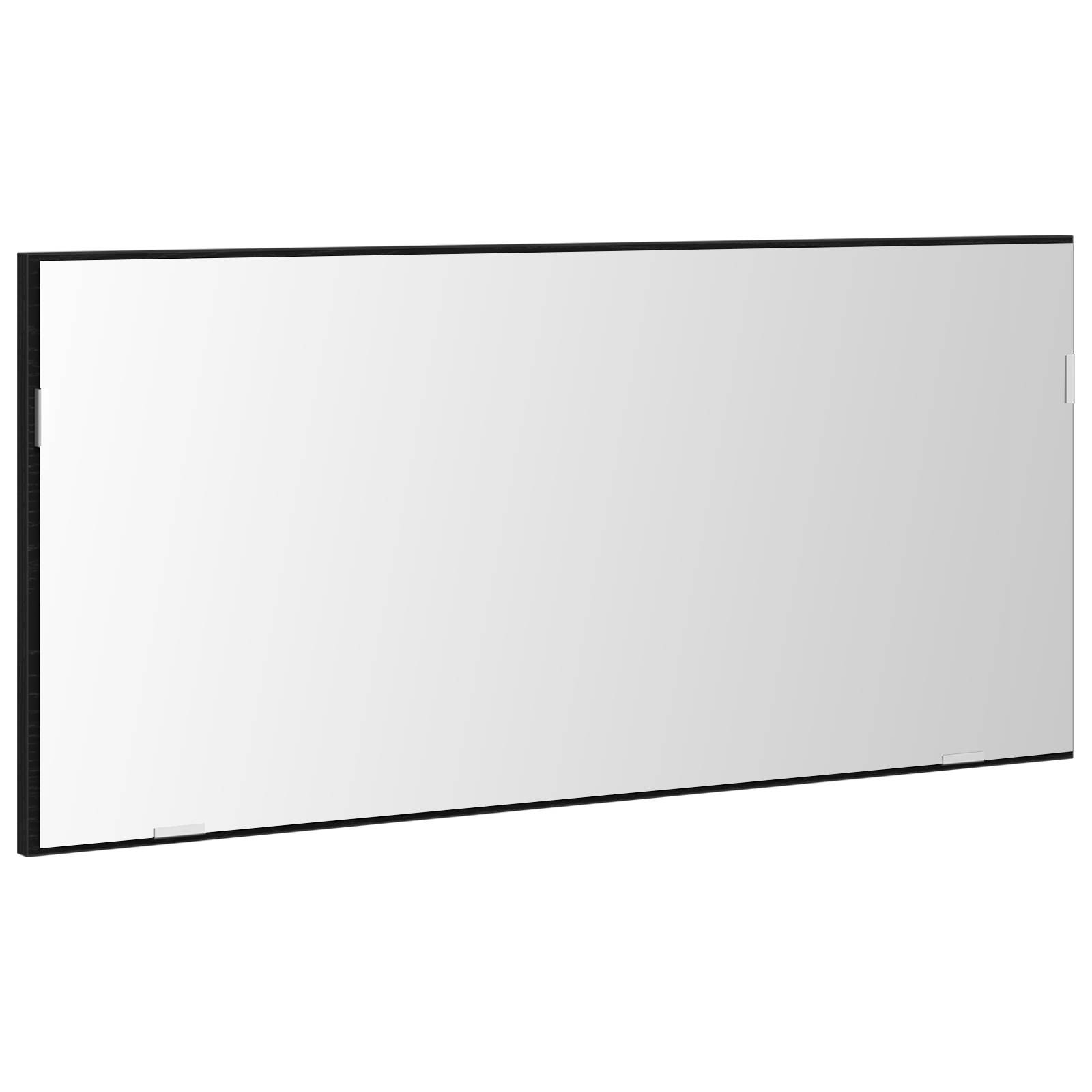 vidaXL Spiegelschrank mit LED-Leuchte Schwarz Eiche 80x37 cm