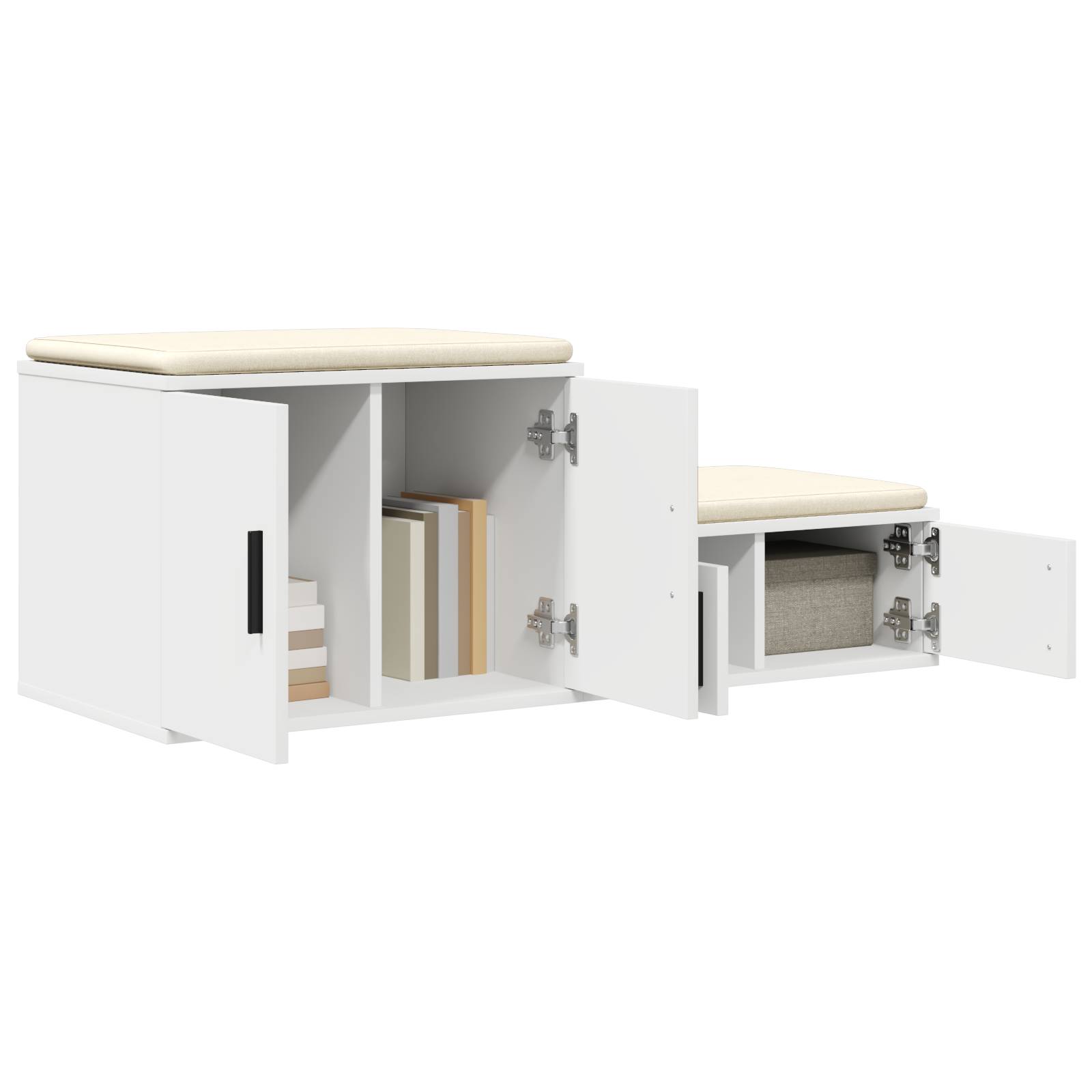 vidaXL Beistellschrank Weiß 127x41x40 cm Holzwerkstoff