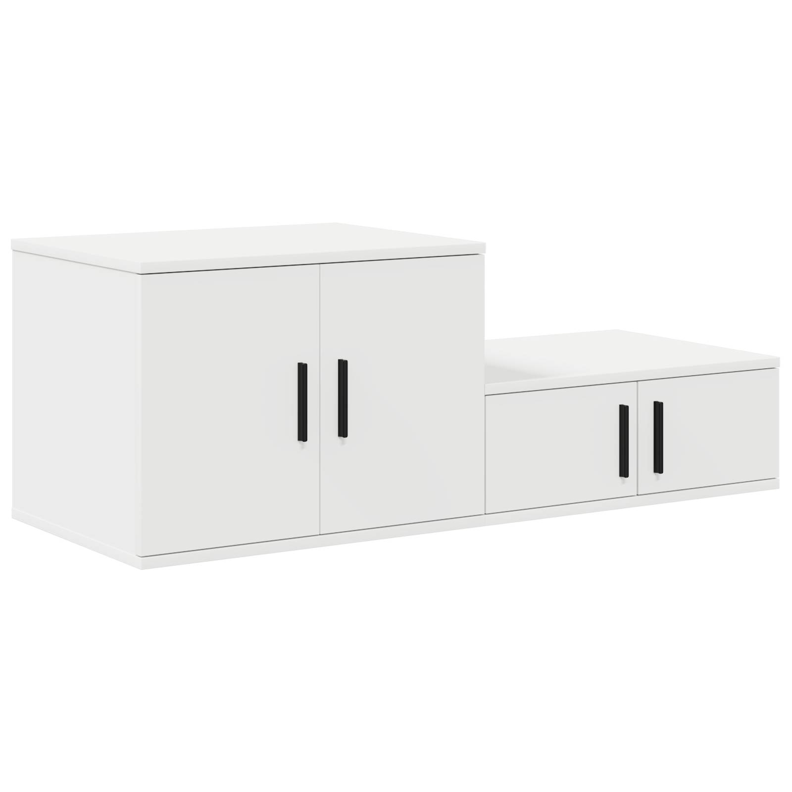 vidaXL Beistellschrank Weiß 127x41x40 cm Holzwerkstoff