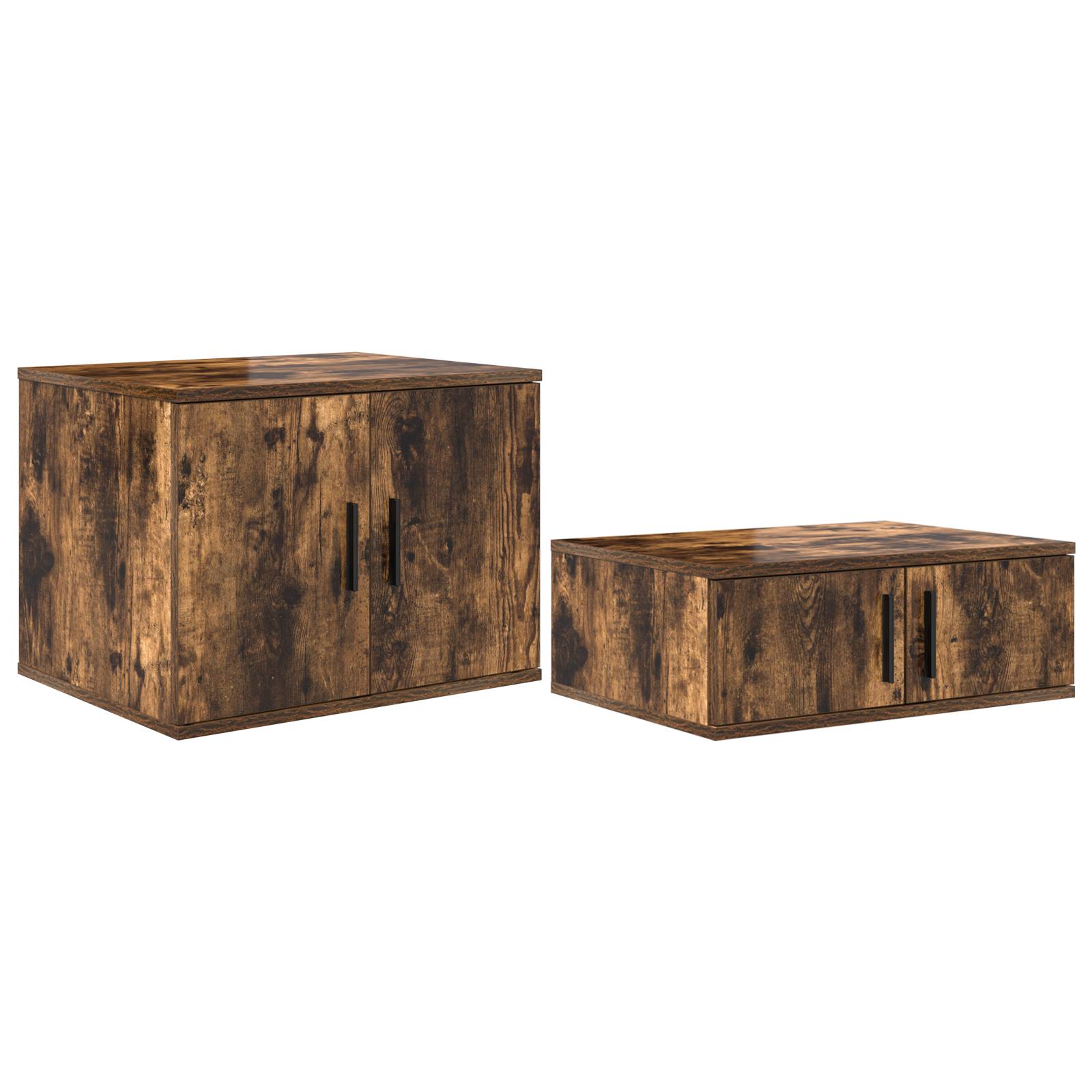 vidaXL Beistellschrank Räuchereiche 127x41x40 cm Holzwerkstoff