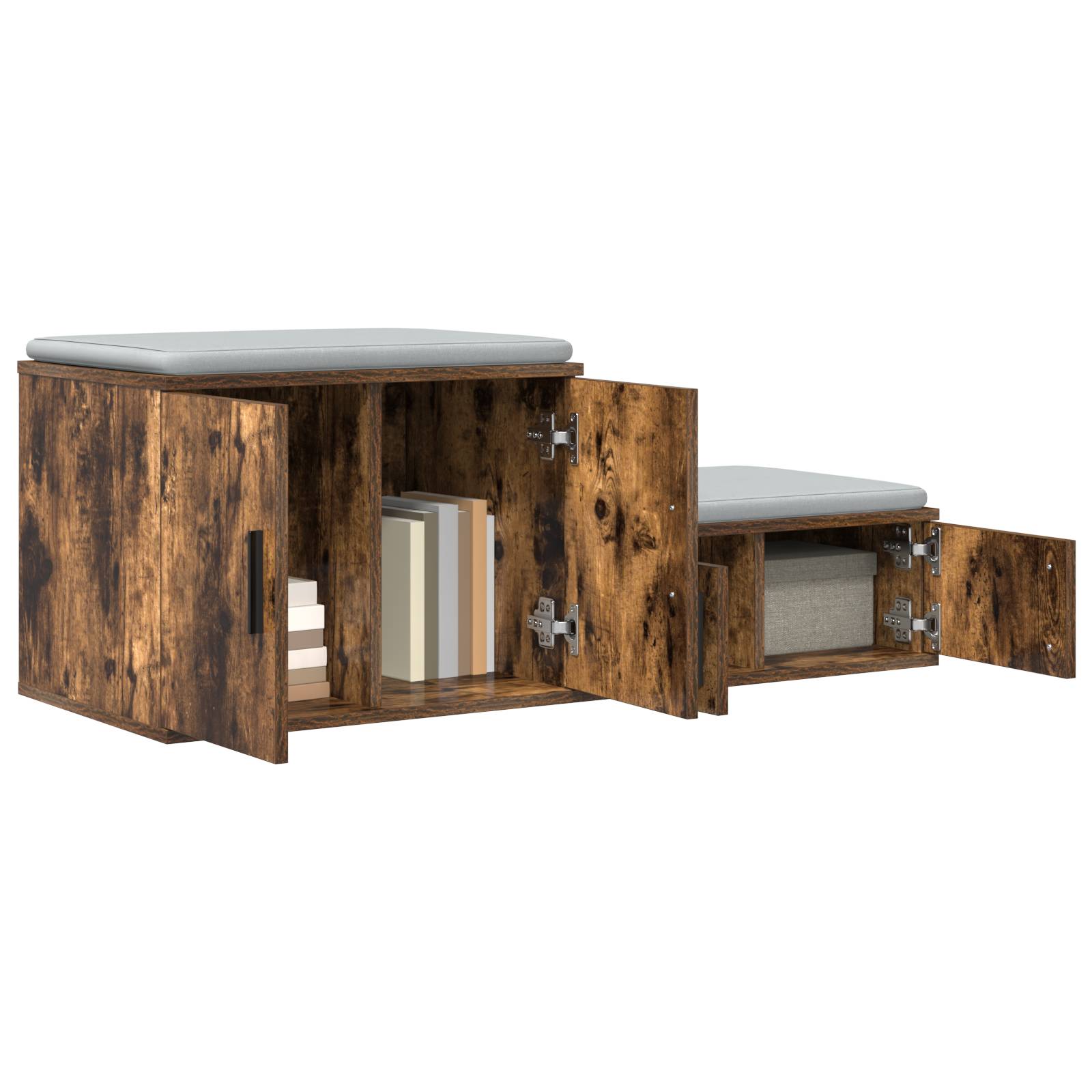 vidaXL Beistellschrank Räuchereiche 127x41x40 cm Holzwerkstoff