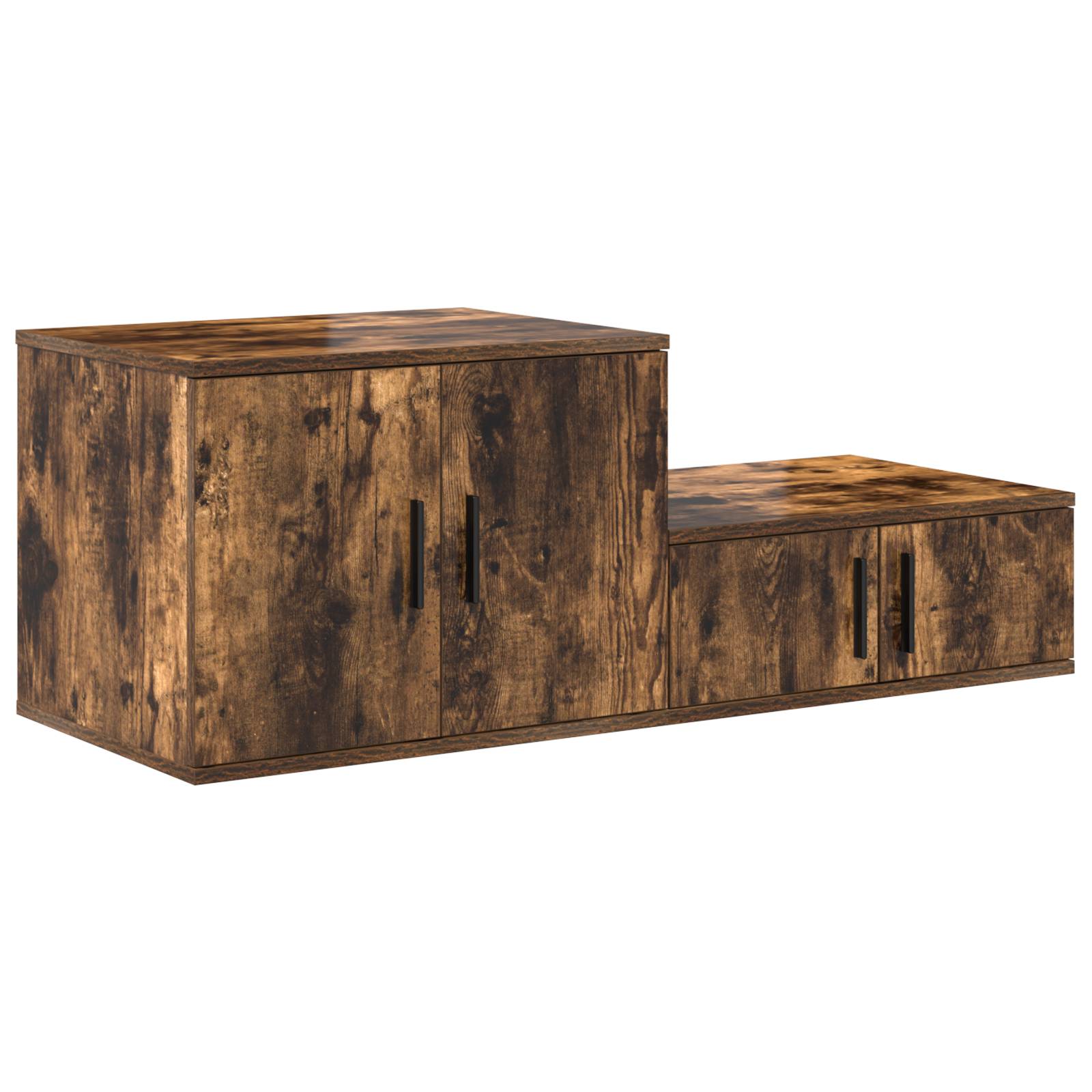 vidaXL Beistellschrank Räuchereiche 127x41x40 cm Holzwerkstoff