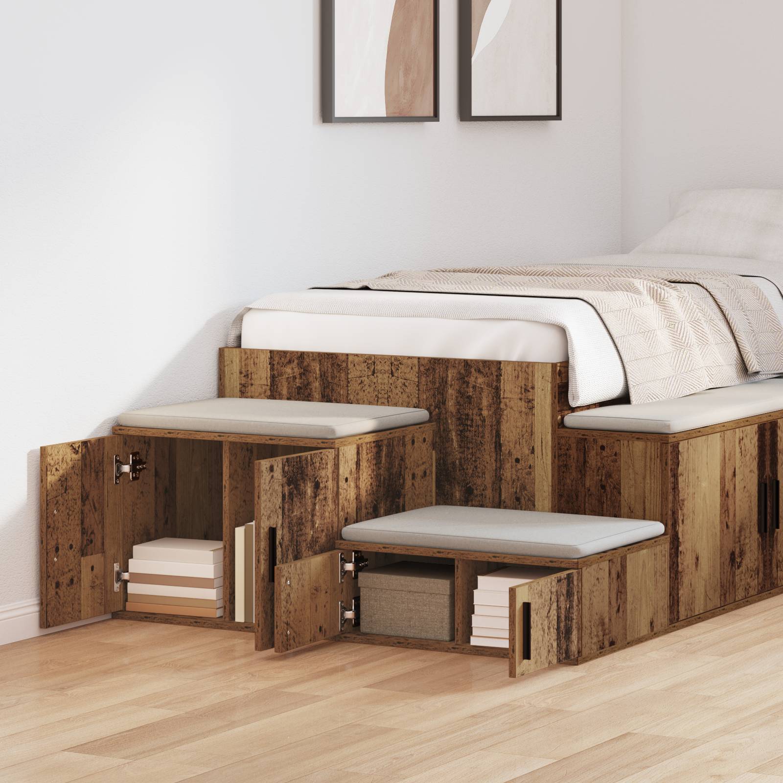 vidaXL Beistellschrank Altholz 108x41x40 cm Holzwerkstoff