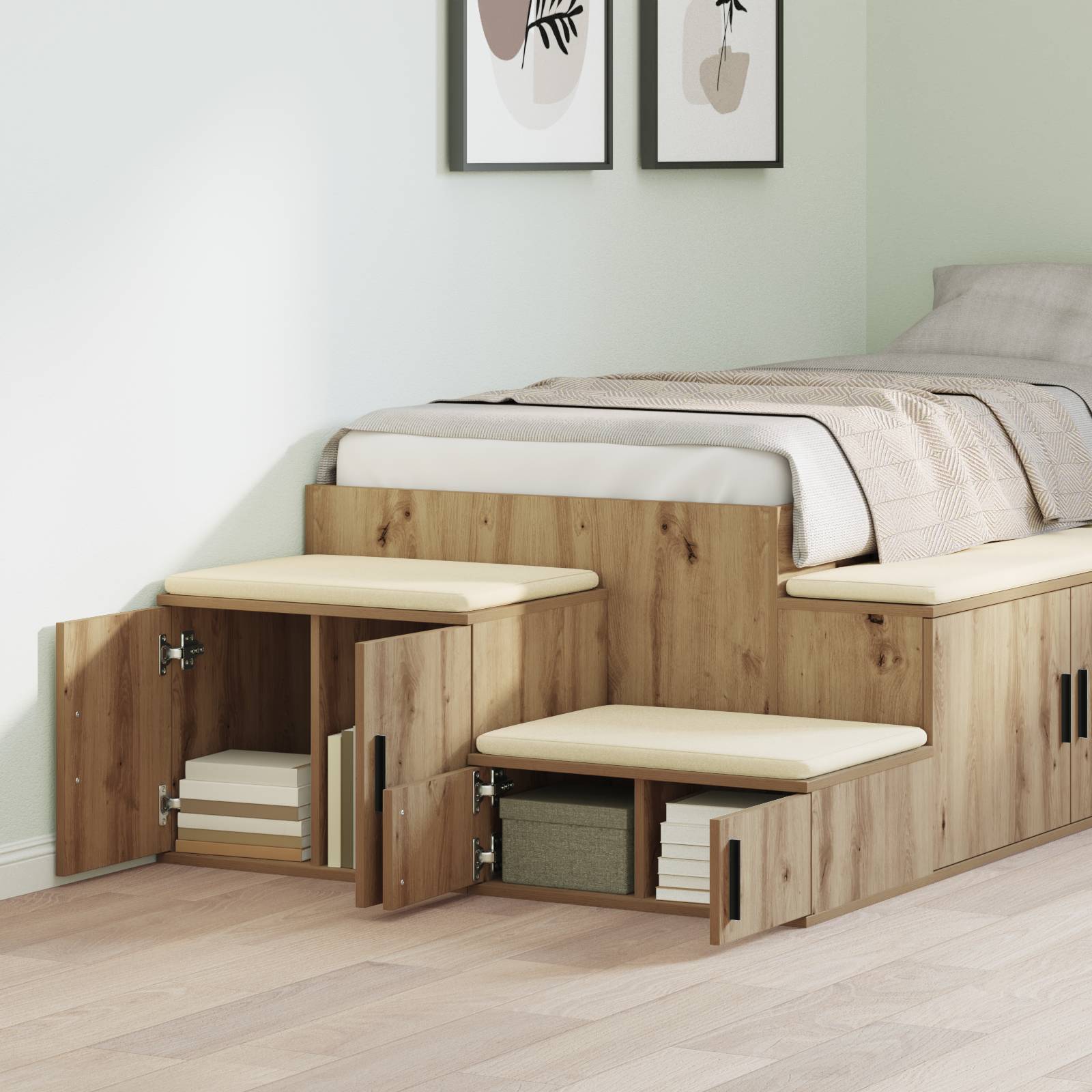 vidaXL Beistellschrank Artisan Eiche 103x41x40 cm Holzwerkstoff