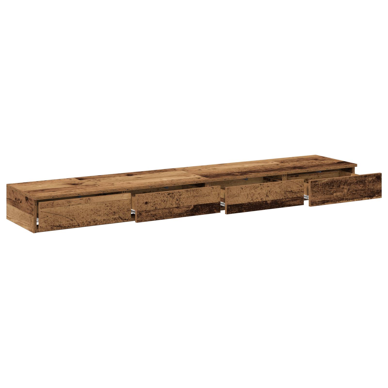 vidaXL Bettschubladen Altholz 180x36,5x16,5 cm Holzwerkstoff