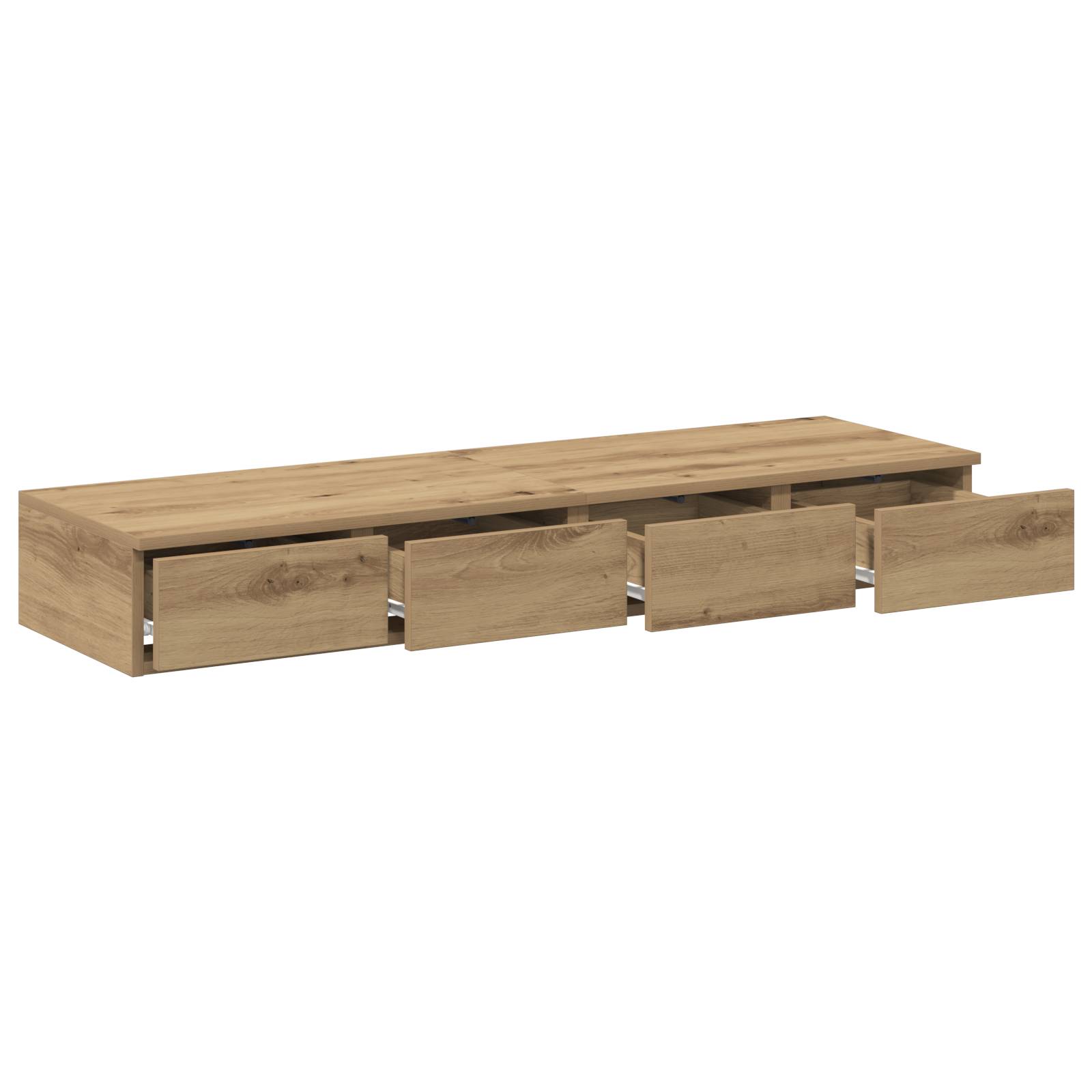 vidaXL Bettschubladen Artisan Eiche 120x36,5x16,5 cm Holzwerkstoff