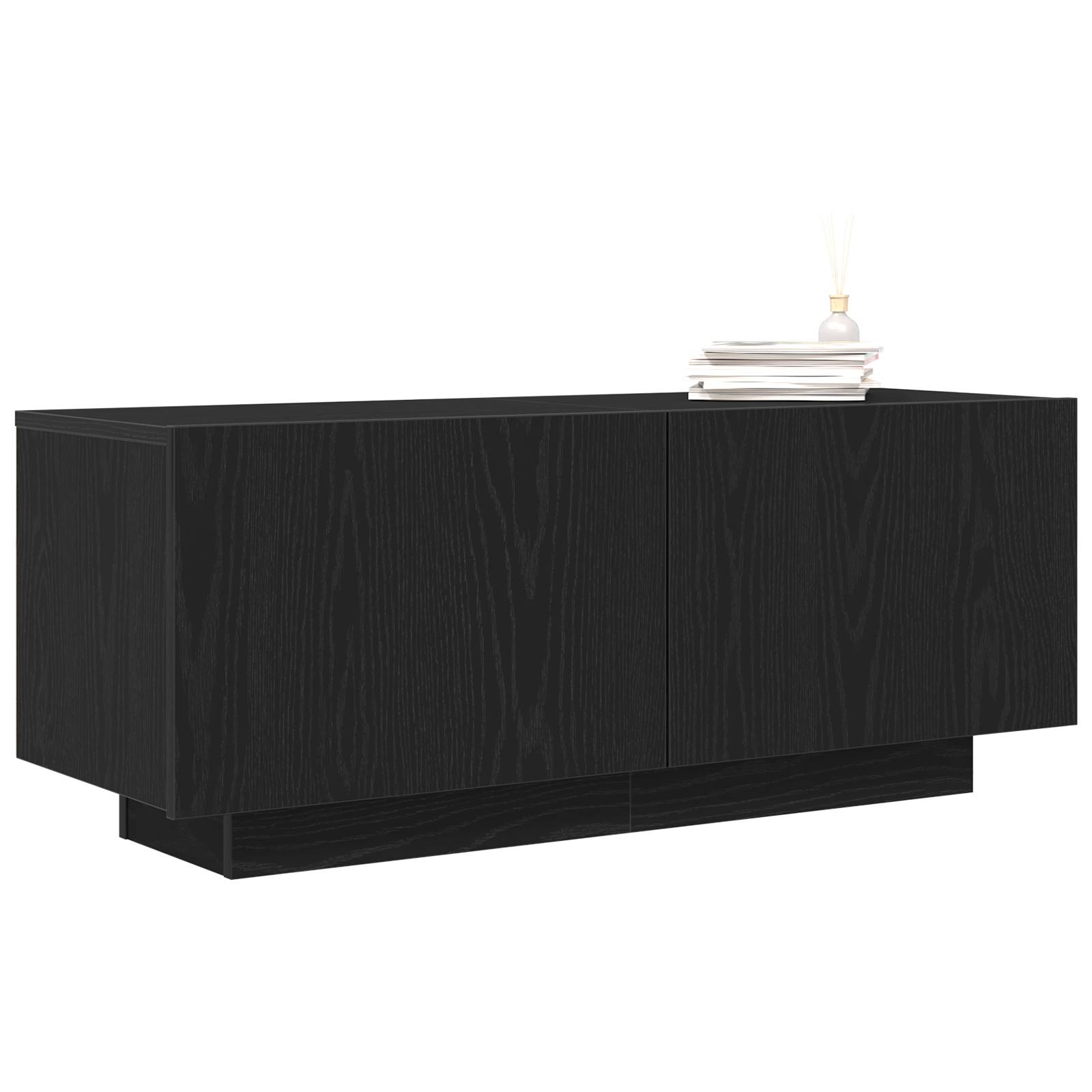 vidaXL TV-Möbel Schwarz Eiche 100x35x40 cm Holzwerkstoff