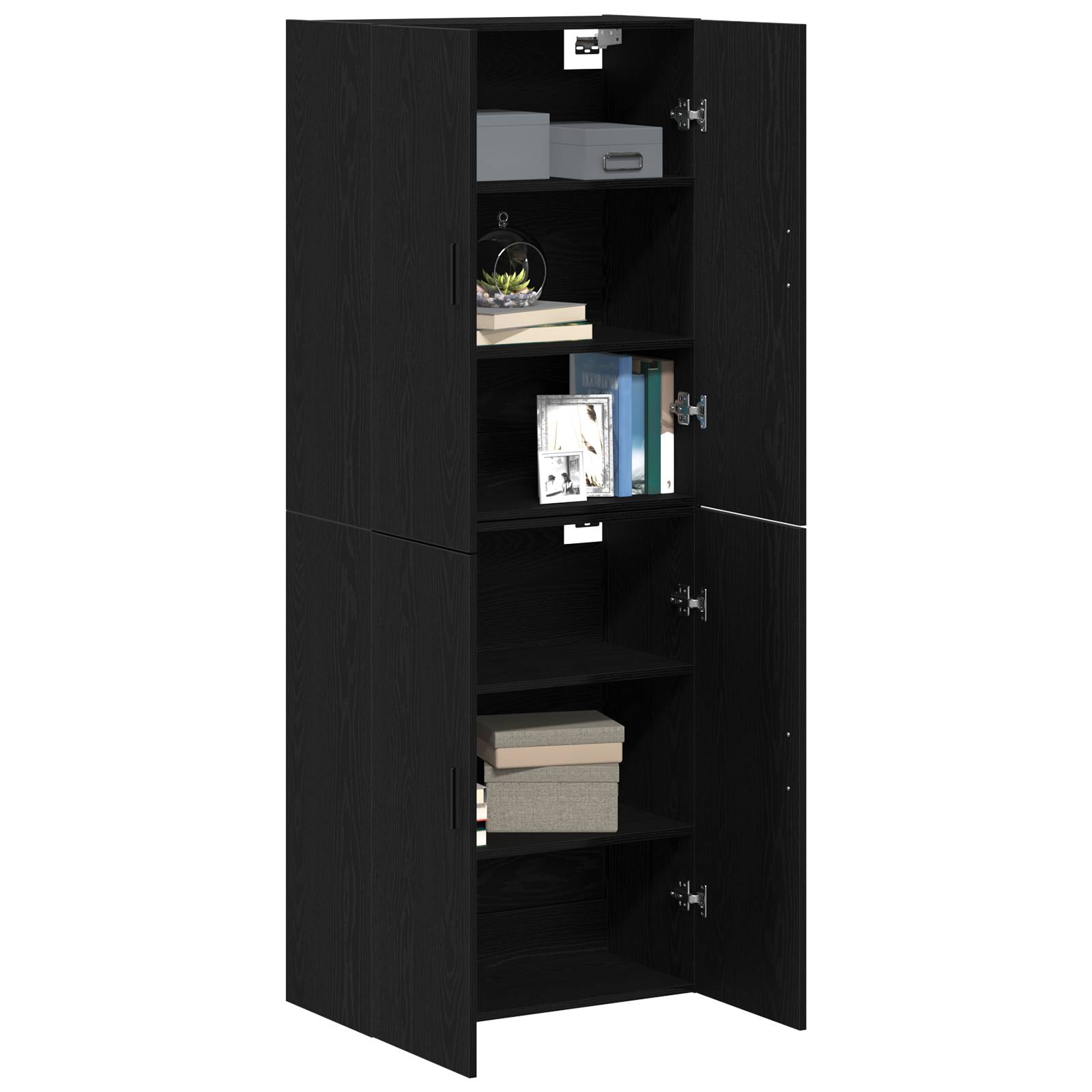 vidaXL Schränke 2 Stk. Schwarz Eiche 69,5x34x180 cm Holzwerkstoff