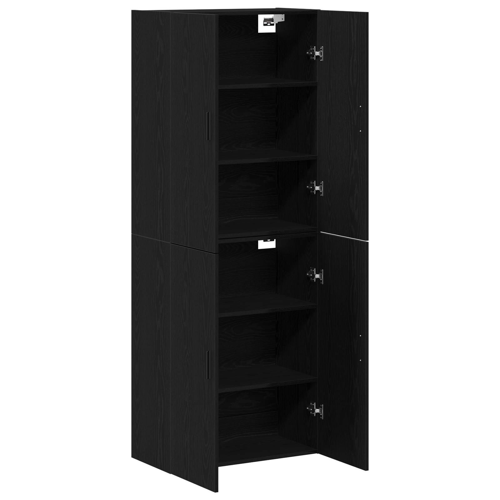 vidaXL Schränke 2 Stk. Schwarz Eiche 69,5x34x180 cm Holzwerkstoff