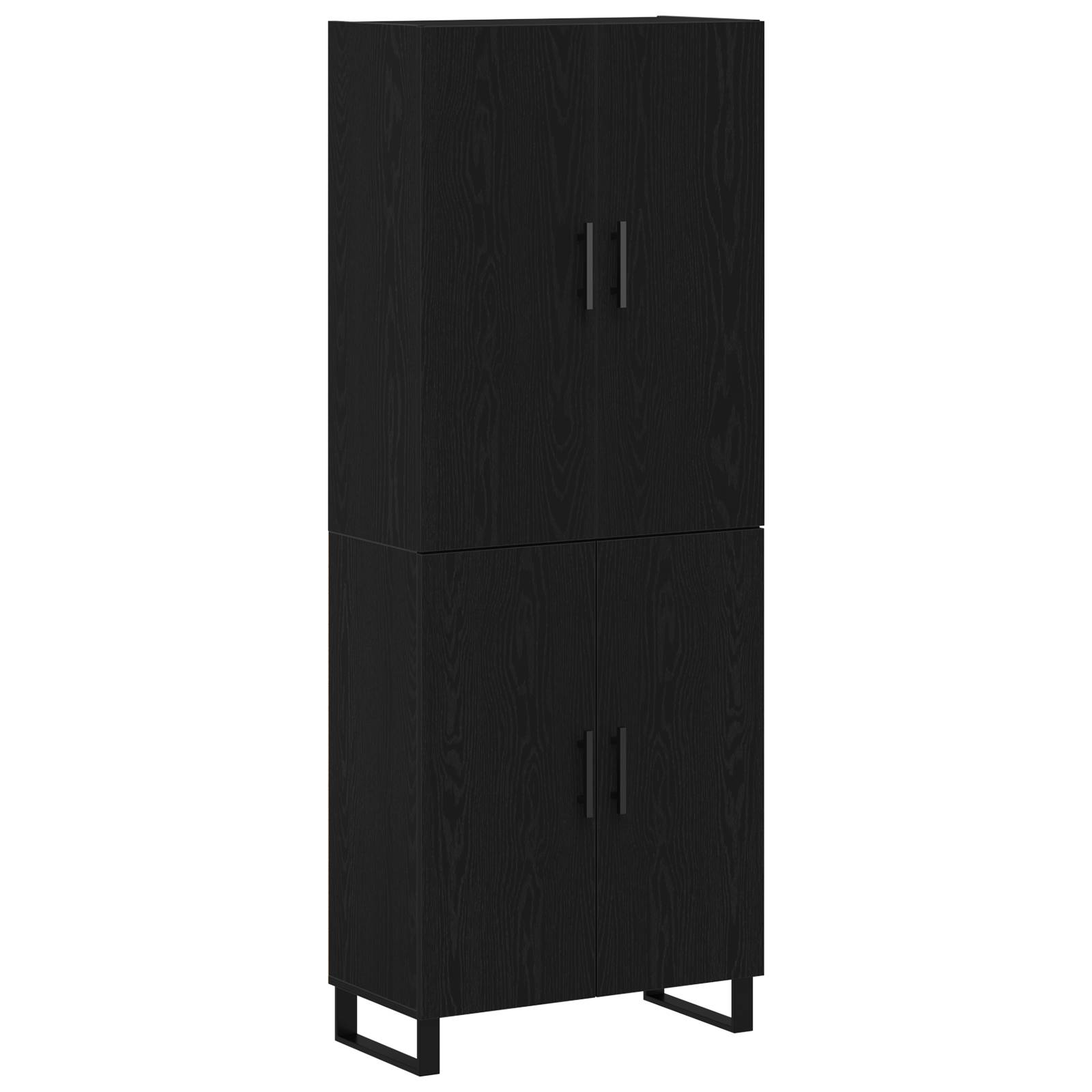 vidaXL Schränke 2 Stk. Schwarz Eiche 69,5x34x180 cm Holzwerkstoff