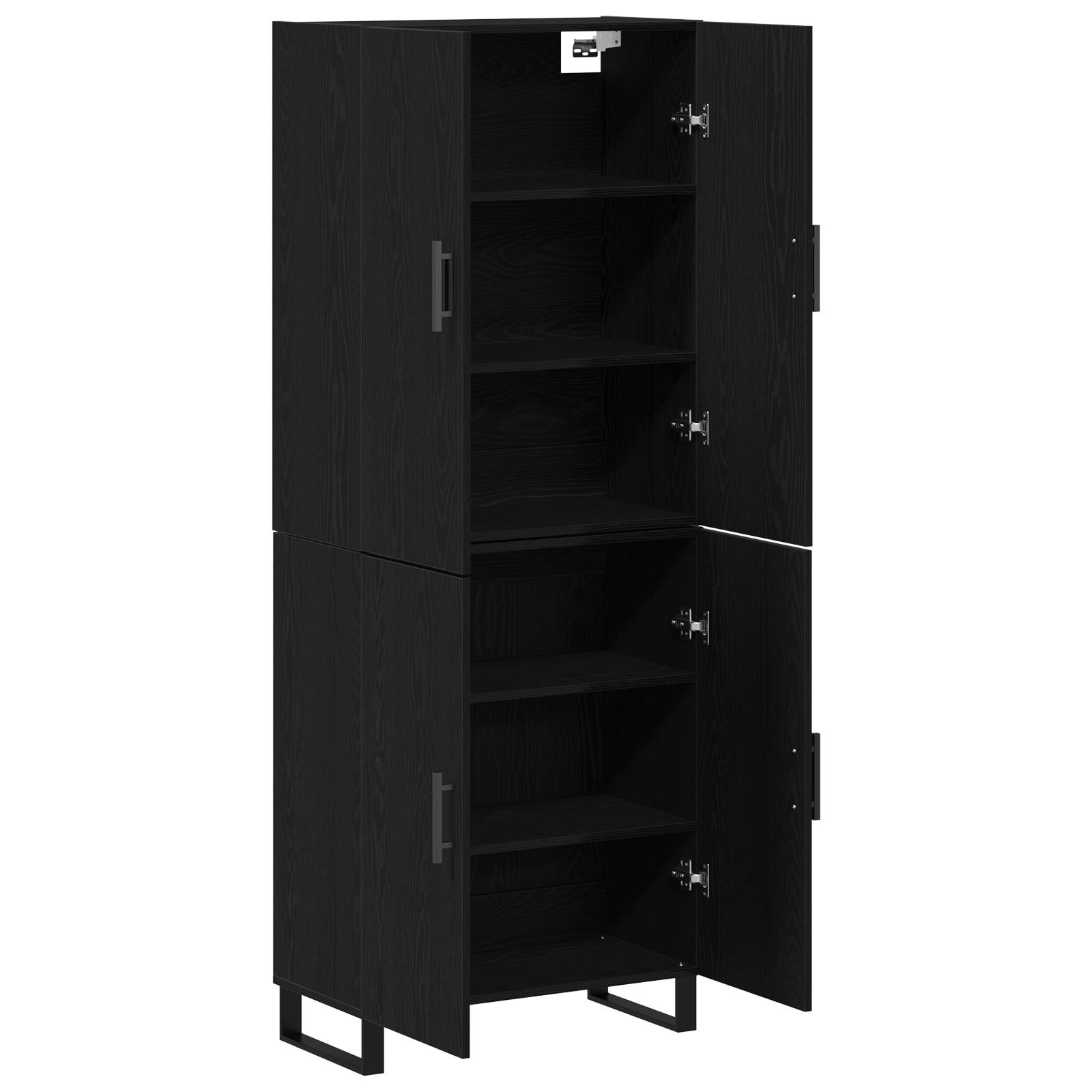 vidaXL Schränke 2 Stk. Schwarz Eiche 69,5x34x180 cm Holzwerkstoff