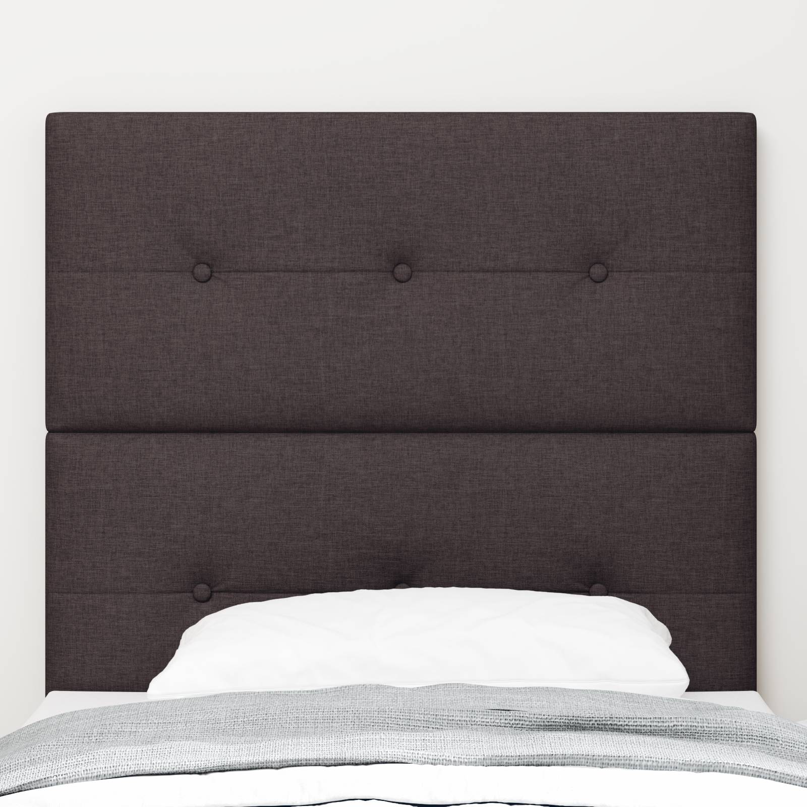vidaXL LED Kopfteil Dunkelbraun 100 cm Stoff