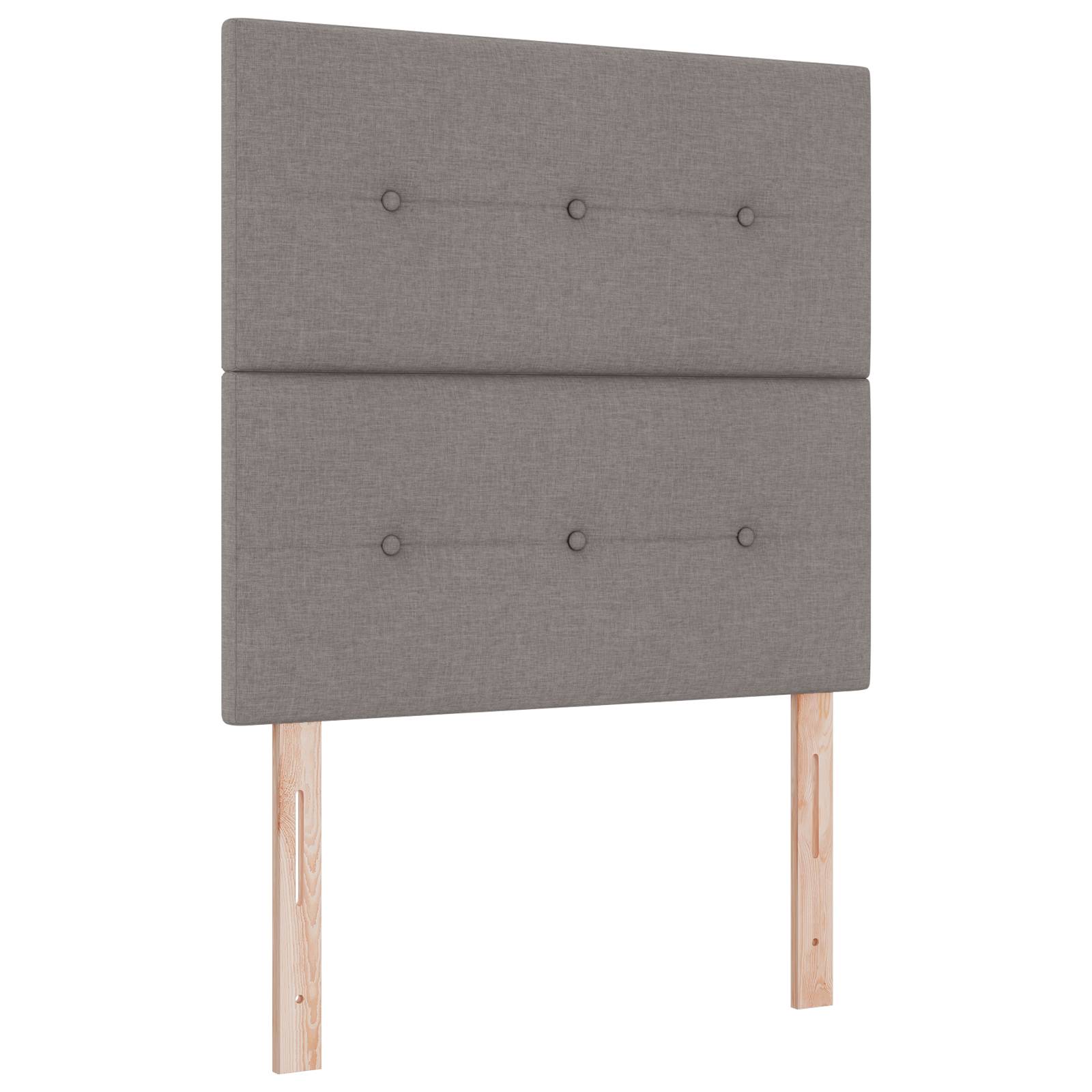 vidaXL Boxspringbett mit Matratze Taupe 80x200 cm Stoff