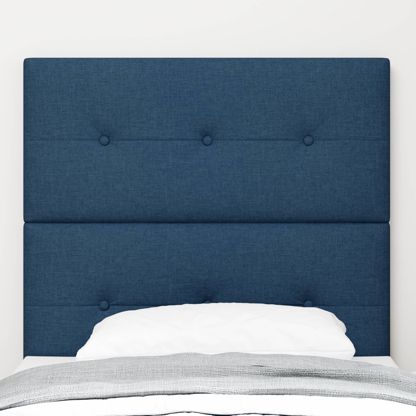 vidaXL LED Kopfteil Blau 80 cm Stoff