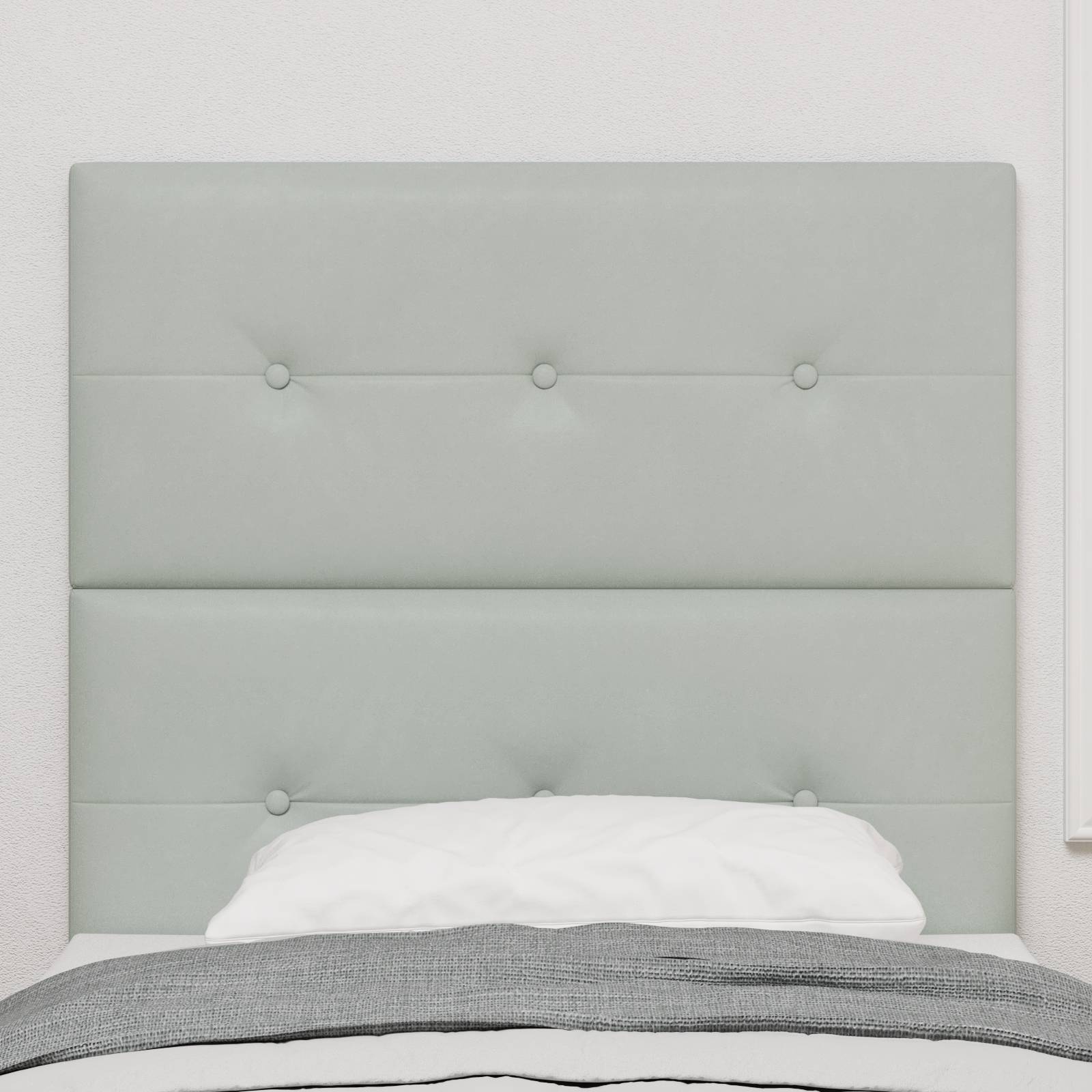 vidaXL LED Kopfteil Hellgrau 100 cm Samt