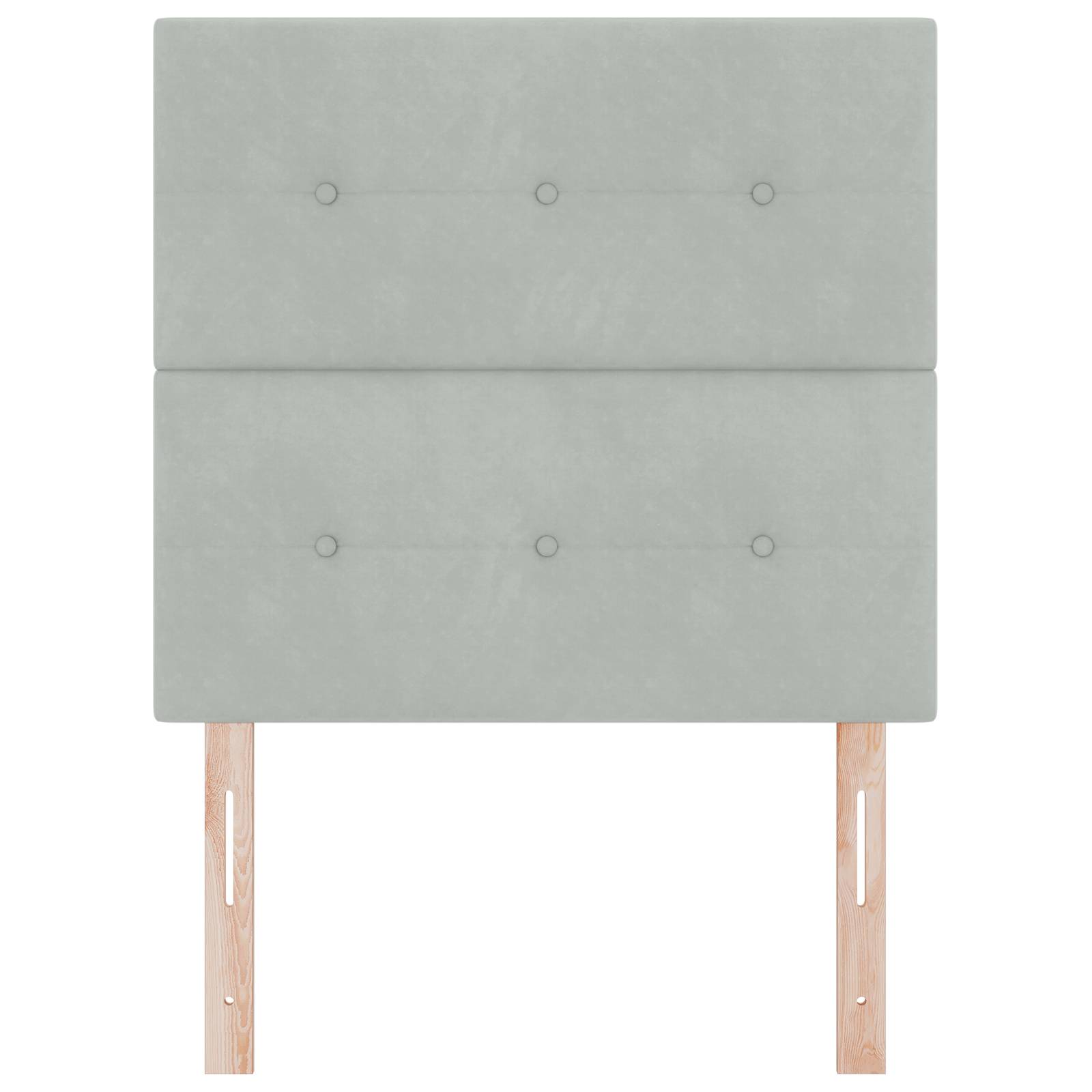 vidaXL LED Kopfteil Hellgrau 100 cm Samt