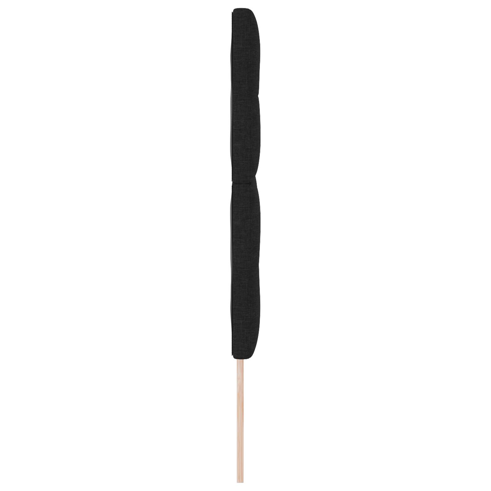 vidaXL Kopfteil mit Knopfheftung Schwarz 140 cm Stoff