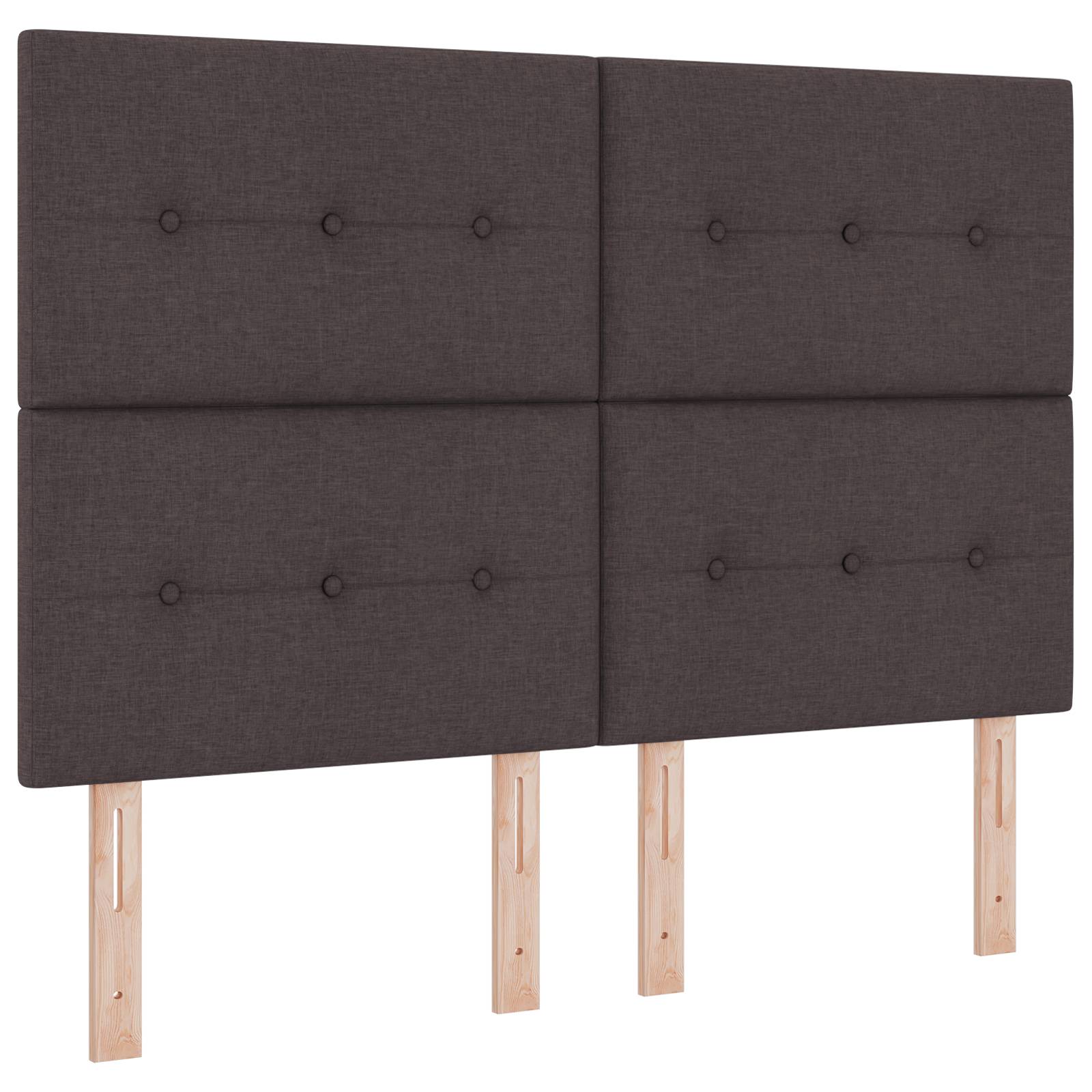 vidaXL Kopfteil mit Knopfheftung Dunkelbraun 160 cm Stoff