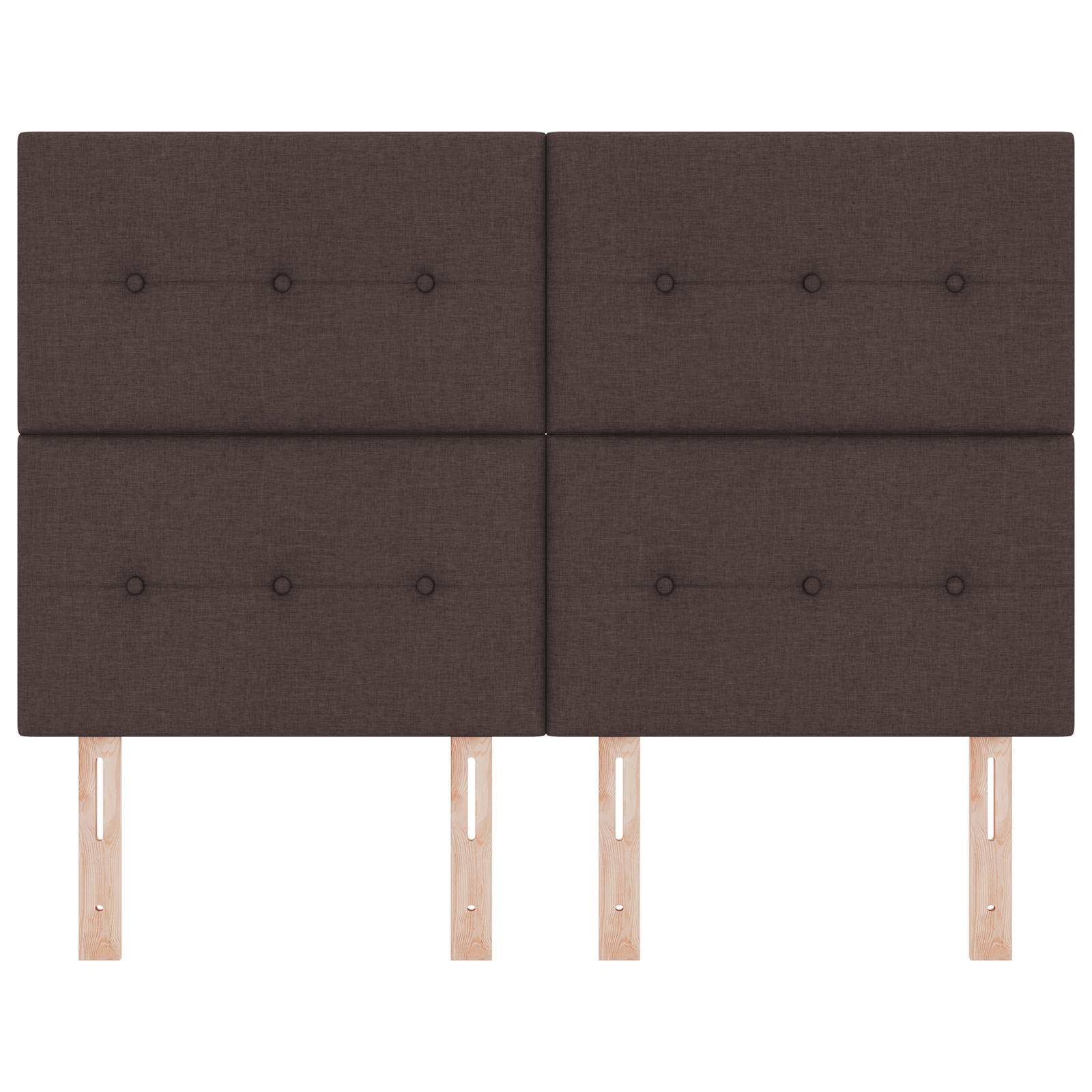 vidaXL Kopfteil mit Knopfheftung Dunkelbraun 160 cm Stoff