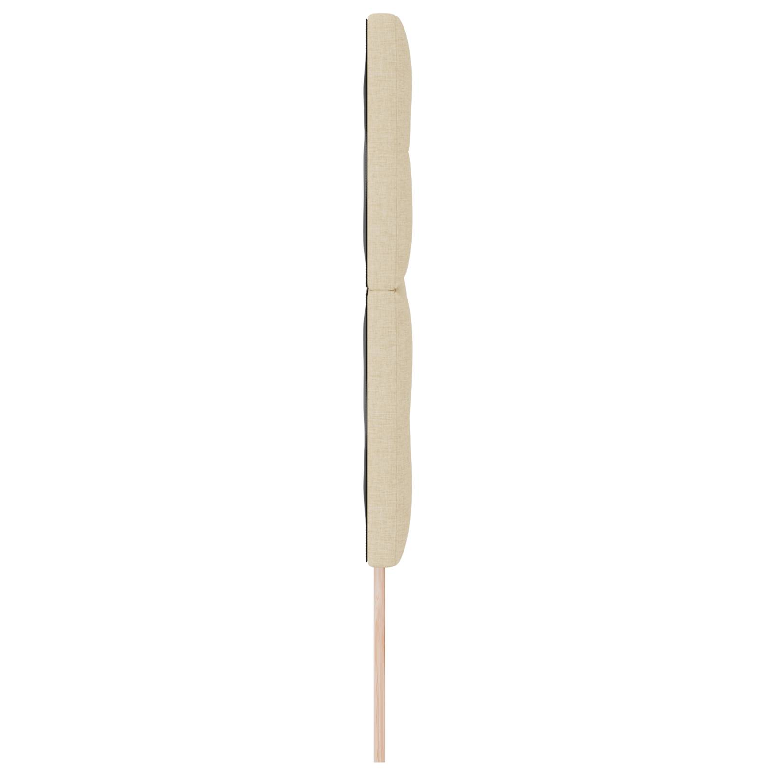 vidaXL Kopfteil mit Knopfheftung Creme 140 cm Stoff
