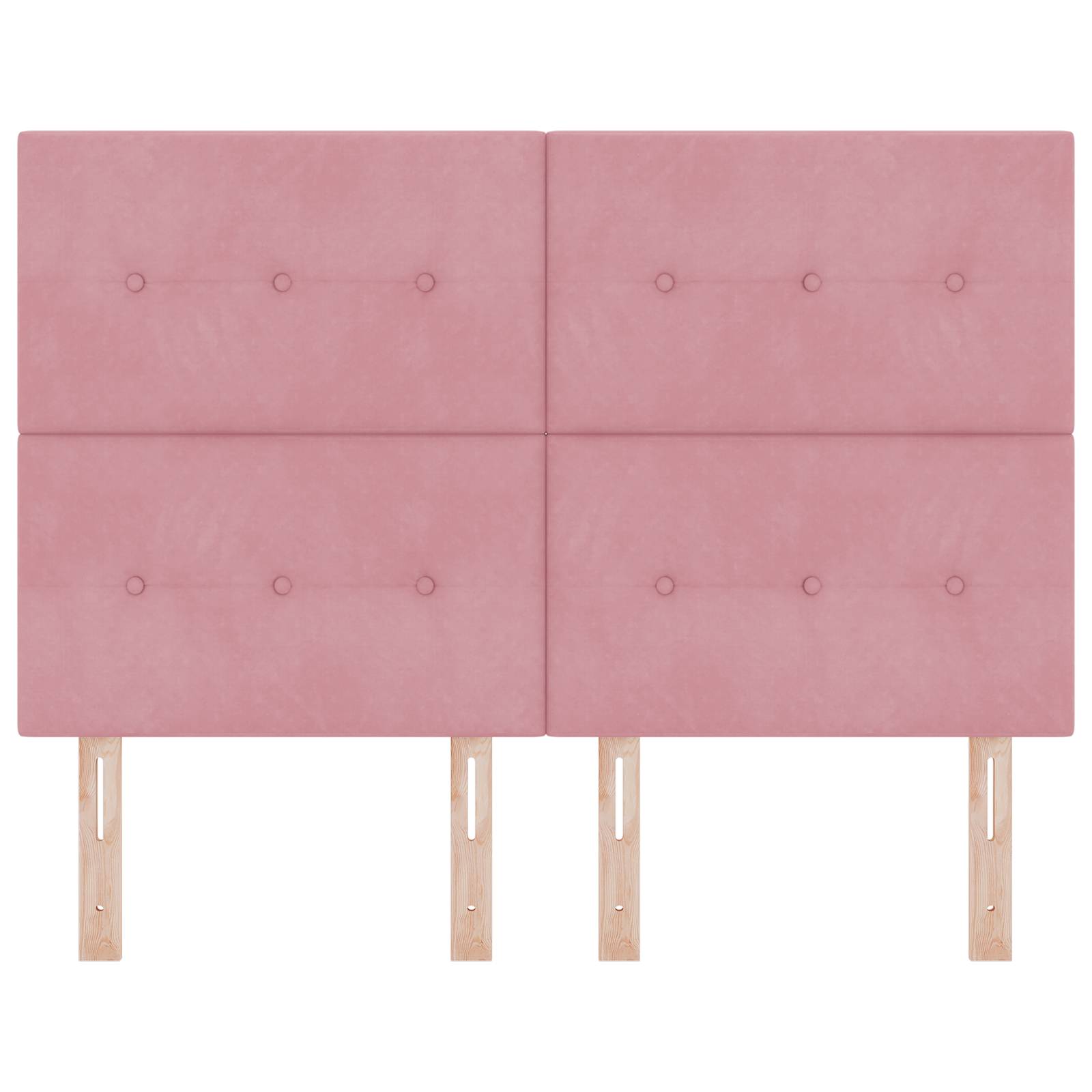 vidaXL Kopfteil mit Knopfheftung Rosa 160 cm Samt